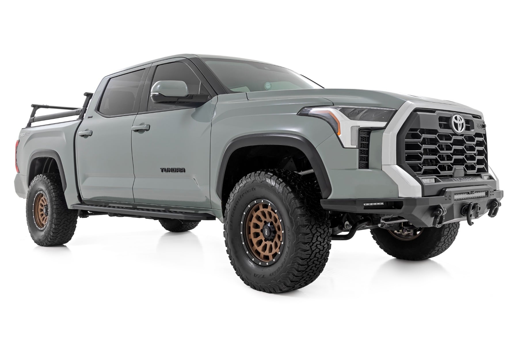 RPT2 Running Board Crew Cab Black Toyota Tundra 2WD/4WD (2022-2026) Rough Country