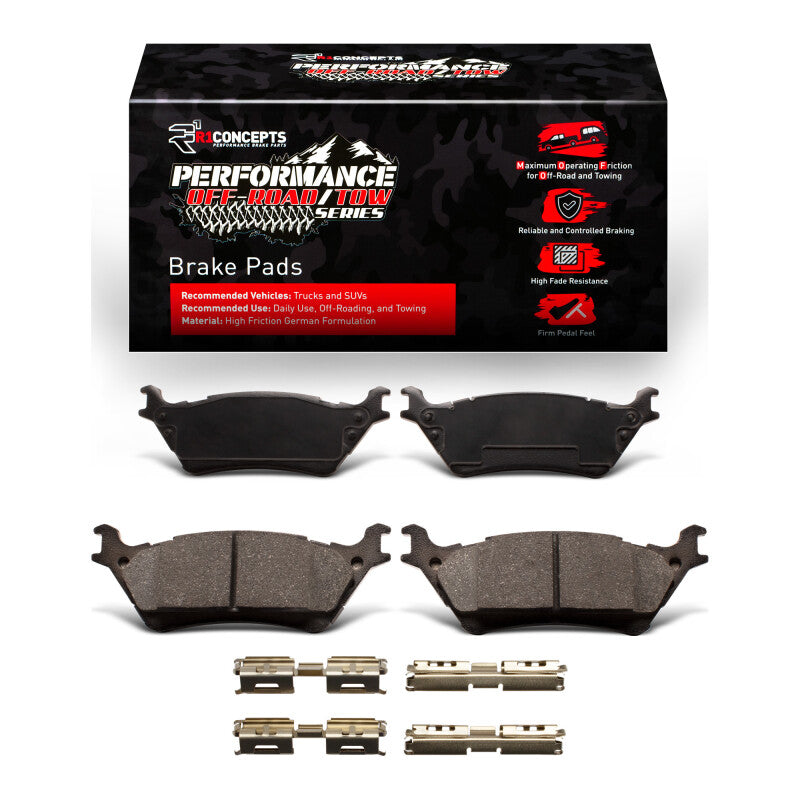 R1 2012-2020 Ford F-150 RWD Rear Performance Off-Road/Tow Brake Pads & Hardware Kit