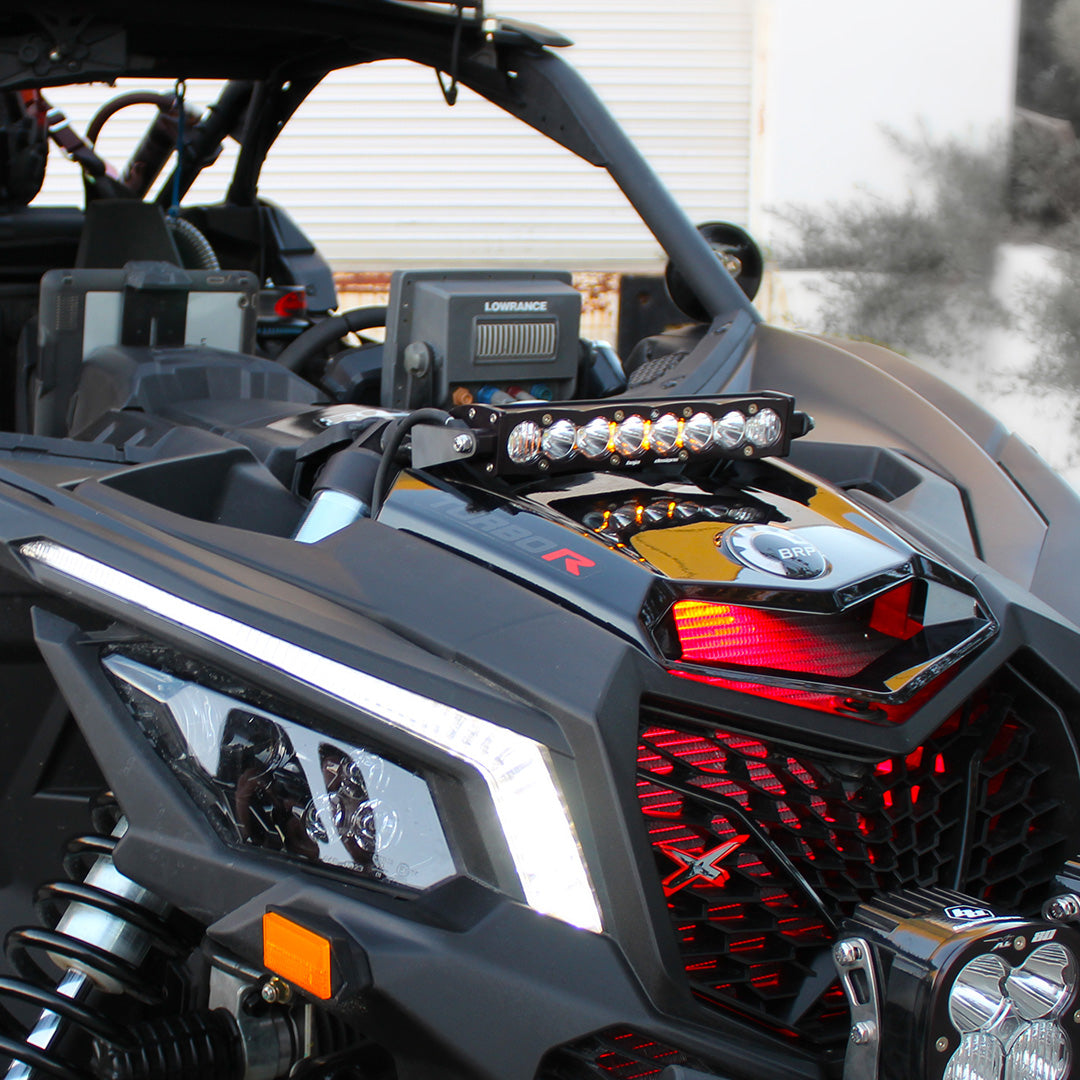 Can-Am X3 Shock Mount Kit w/10in S8 Light Bar Baja Amber Baja Designs
