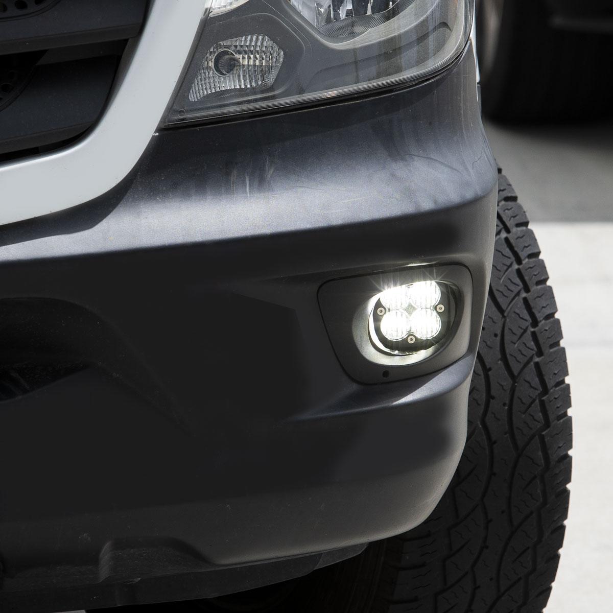 Mercedes Squadron Sport Fog Pocket Light Kit For Mercedes 2014-2018 Sprinter Van (Clear) Baja Designs