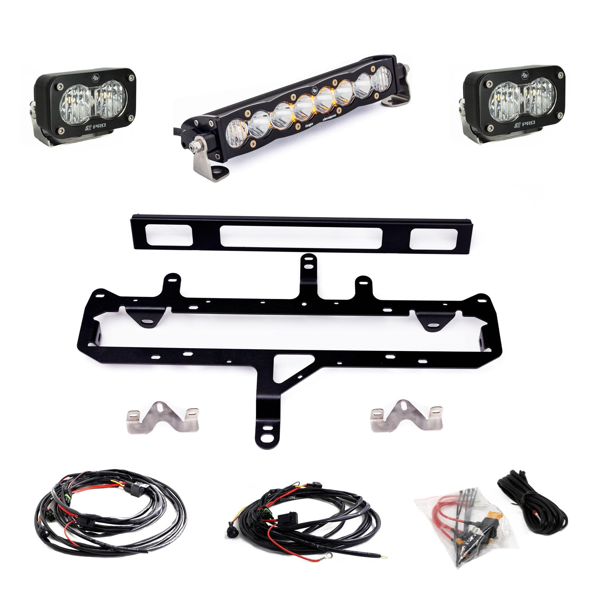 S8 10-inch/S2 Pro Grille Light Kit 2024-On Toyota Tacoma TRD Pro Baja Designs