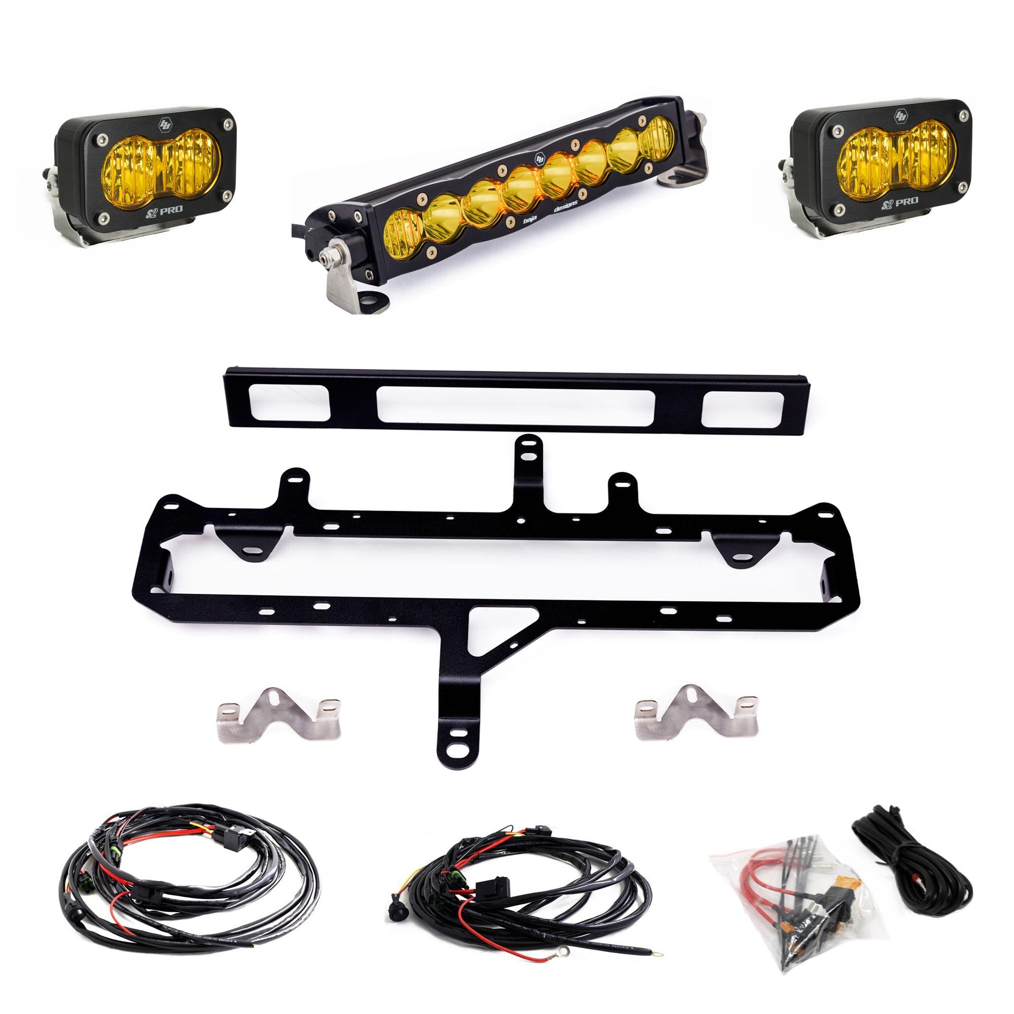 S8 10-inch/S2 Pro Grille Light Kit 2024-On Toyota Tacoma TRD Pro Baja Designs