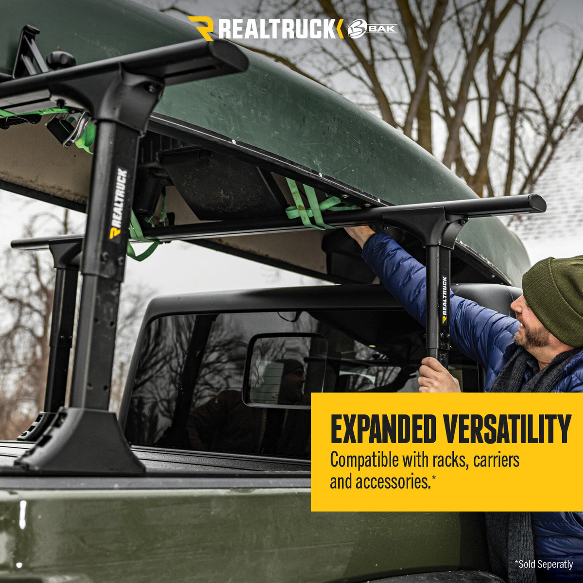 BAKFlip MX4 TS Hard Folding Truck Bed Cover 2016-2023 Toyota Tacoma with Deck Rail System BAK