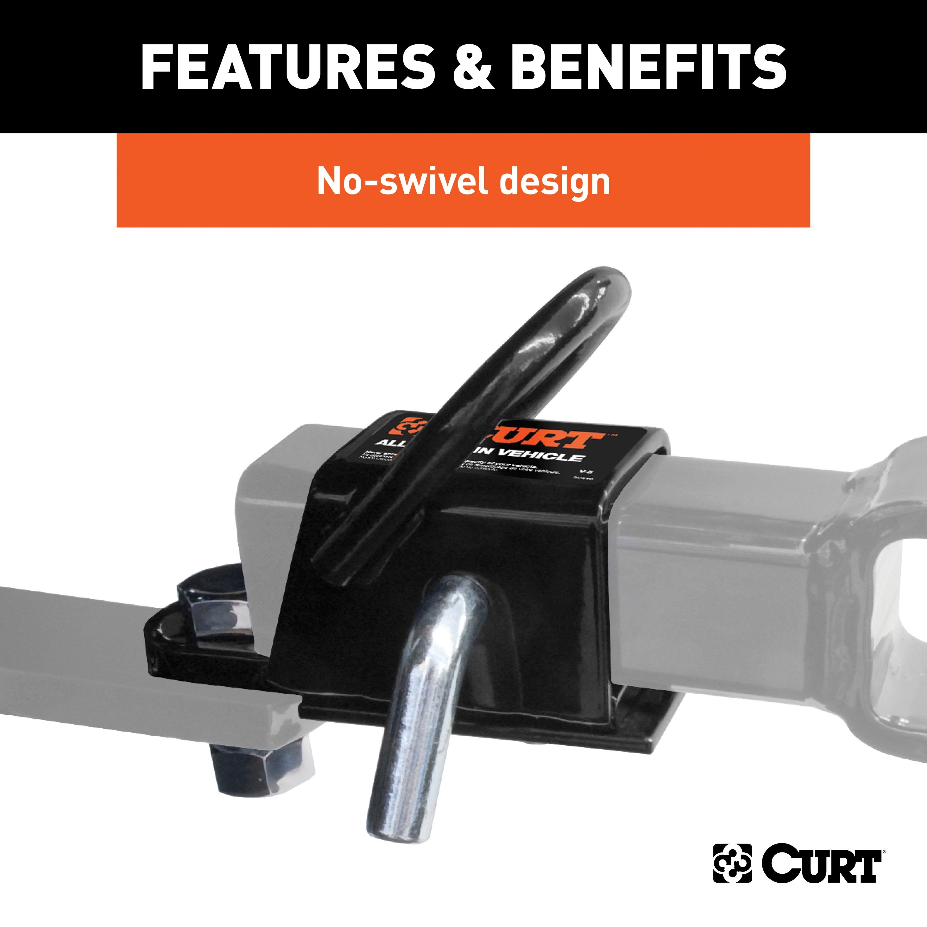 CURT Bolt-On 2-Inch ATV, UTV Trailer Hitch Receiver Adapter Model 45006