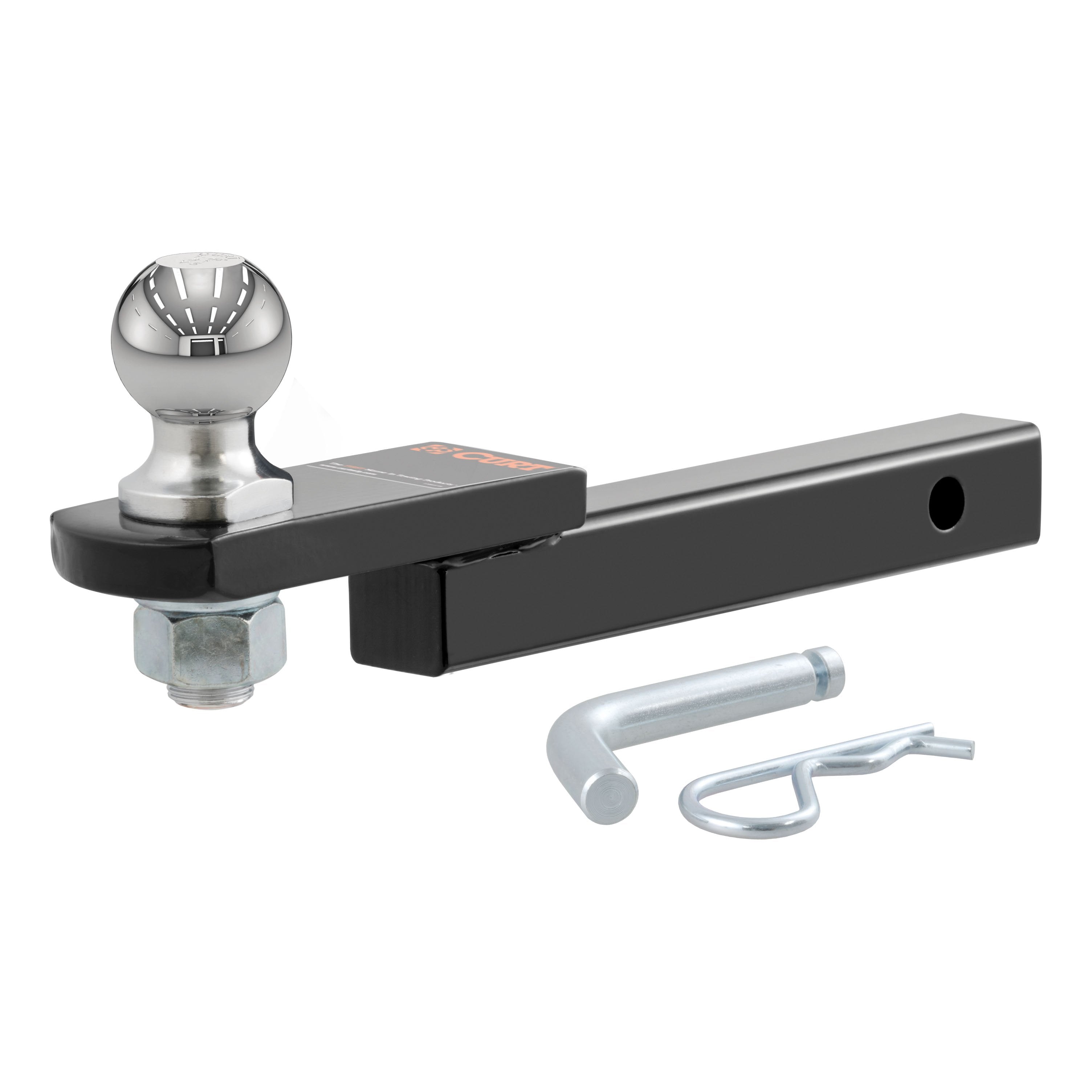 CURT Trailer Hitch Mount, 2-Inch Ball, Pin, Fits 1-1/4-In Receiver, 3,500 lbs, 3/4" Rise Model 45147