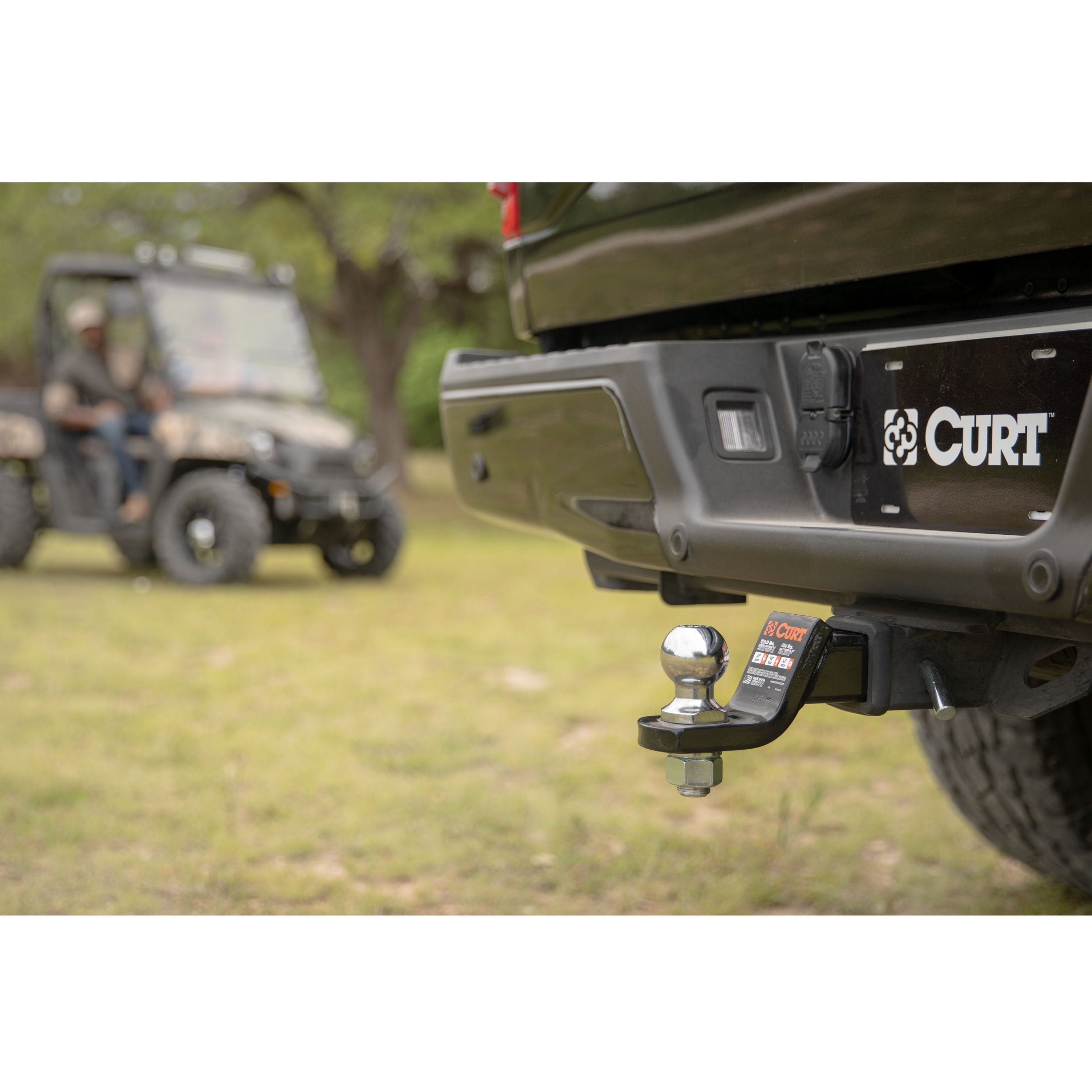CURT Class 4 Trailer Hitch Ball Mount, Fits 2-Inch Receiver, 12,000 lbs, 1-1/4-Inch Hole, 2-In Drop, 1-Inch Rise Model 45312