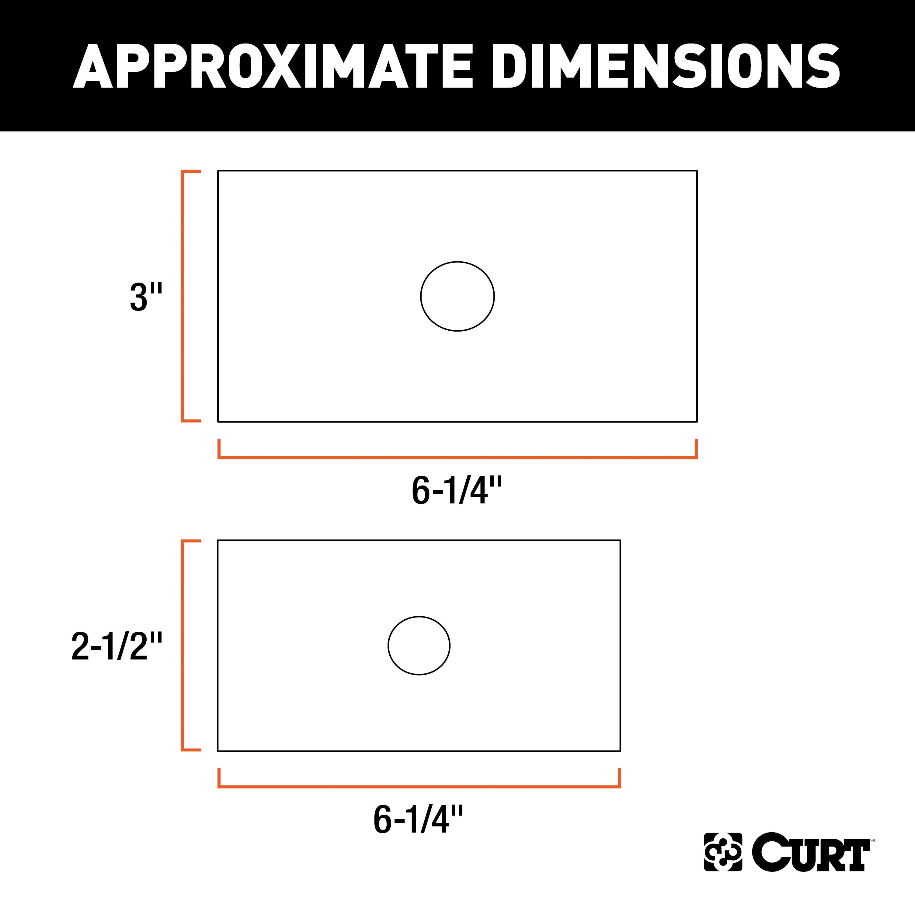 CURT Trailer Hitch Receiver Adapter Reducer Sleeve Set, 3 to 2-1/2 or 2-Inch, 2-Piece Model 45408