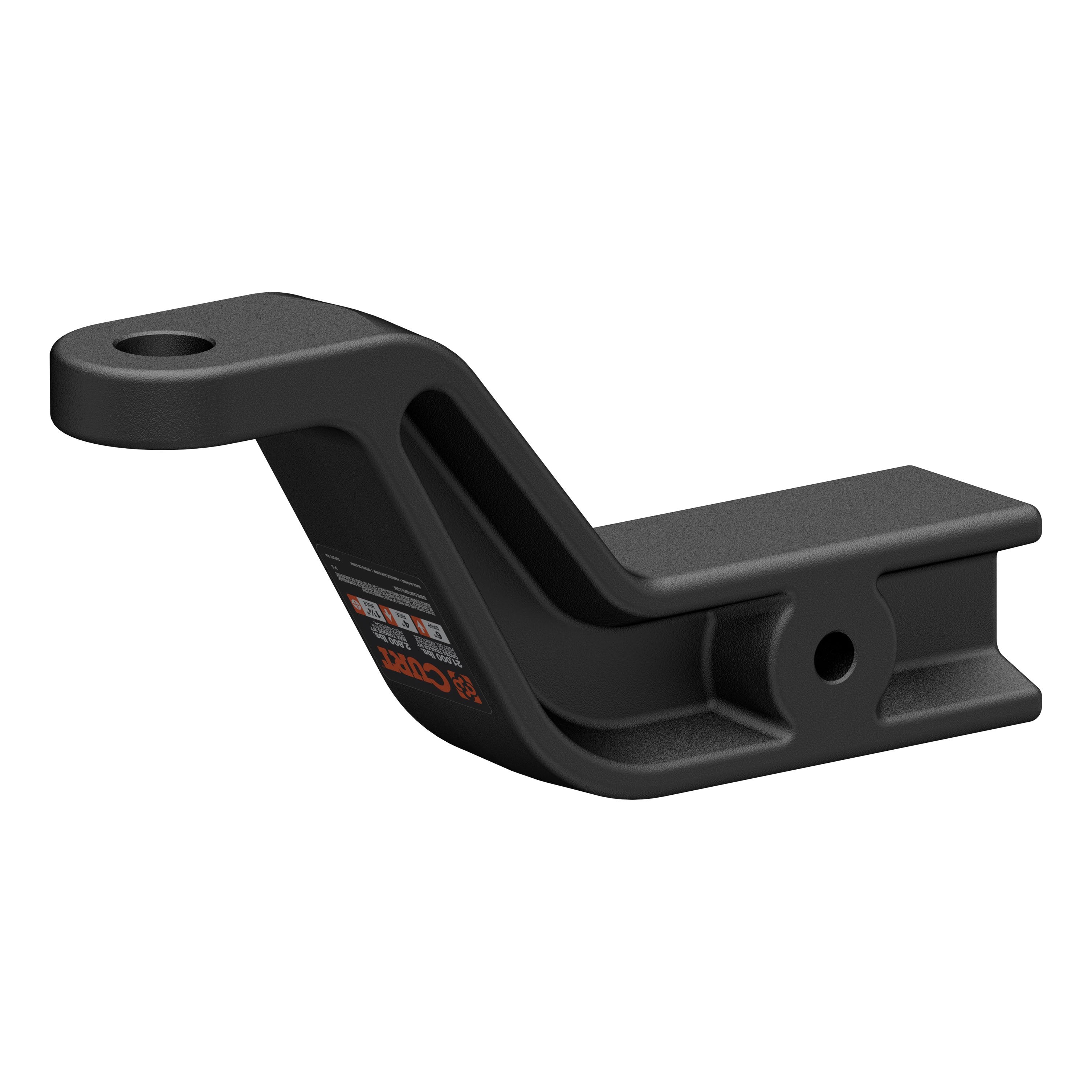 CURT Industrial Duty Forged Trailer Hitch Ball Mount, Fits 3-Inch Receiver, 21,000 lbs, 1-1/4-Inch Hole, 6-Inch Drop, 4-Inch Rise Model 45431