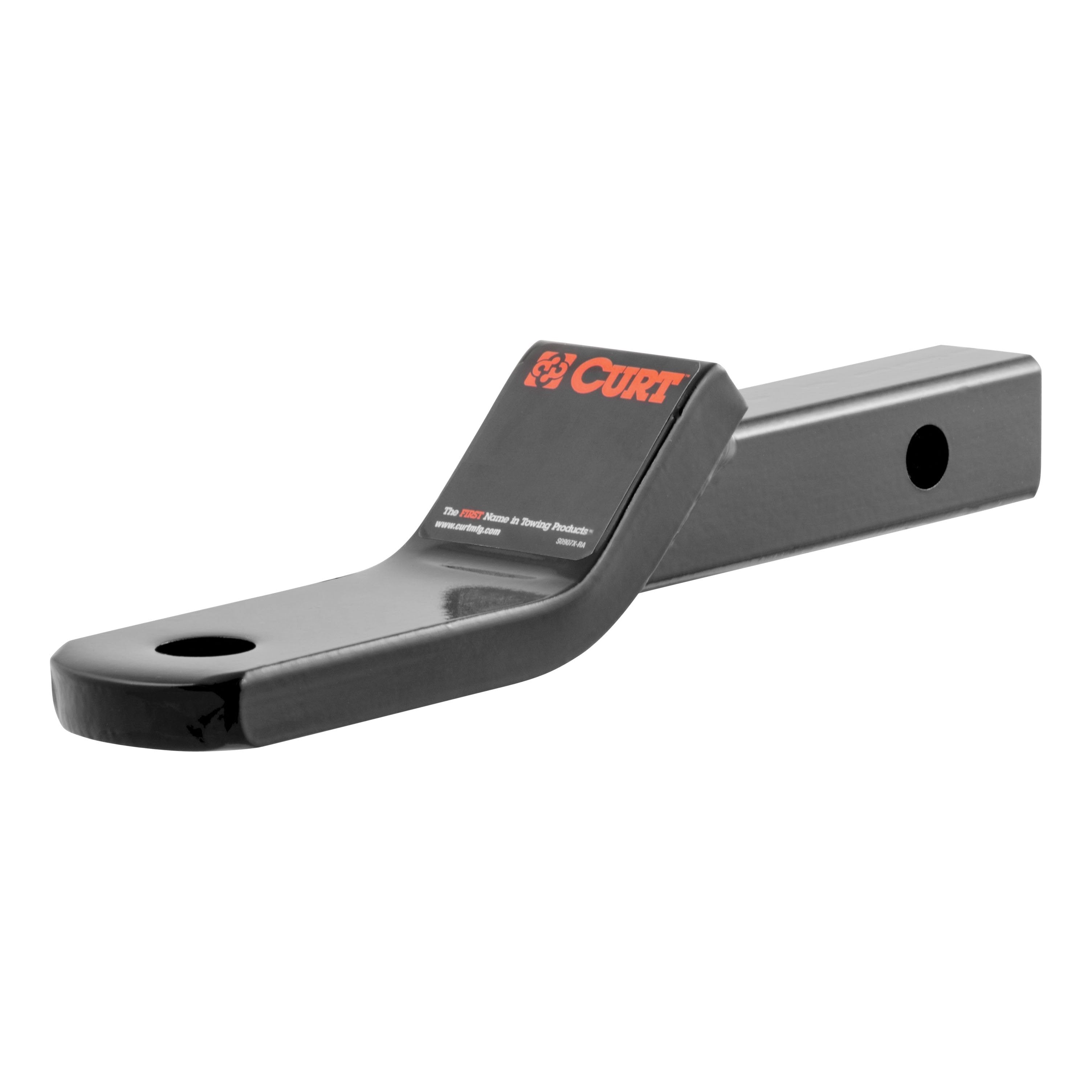 CURT Class 2 Trailer Hitch Ball Mount, Fits 1-1/4-Inch Receiver, 3,500 lbs, 3/4-Inch Hole, 1-Inch Drop, 3/8-Inch Rise Model 45503