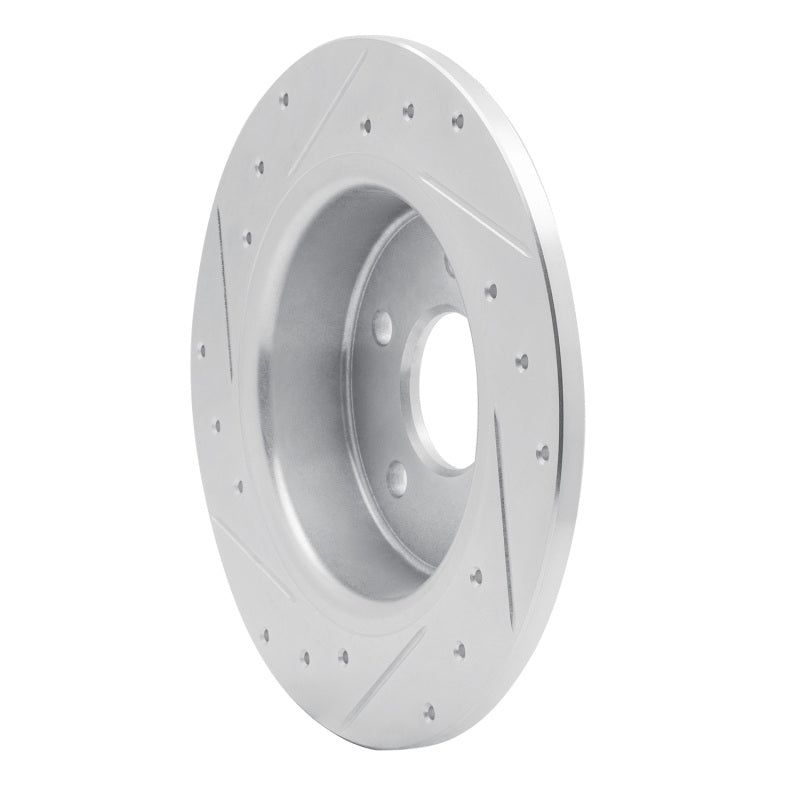 R1 18-25 Jeep Wrangler Rear Right Drilled & Slotted Silver Brake Rotor