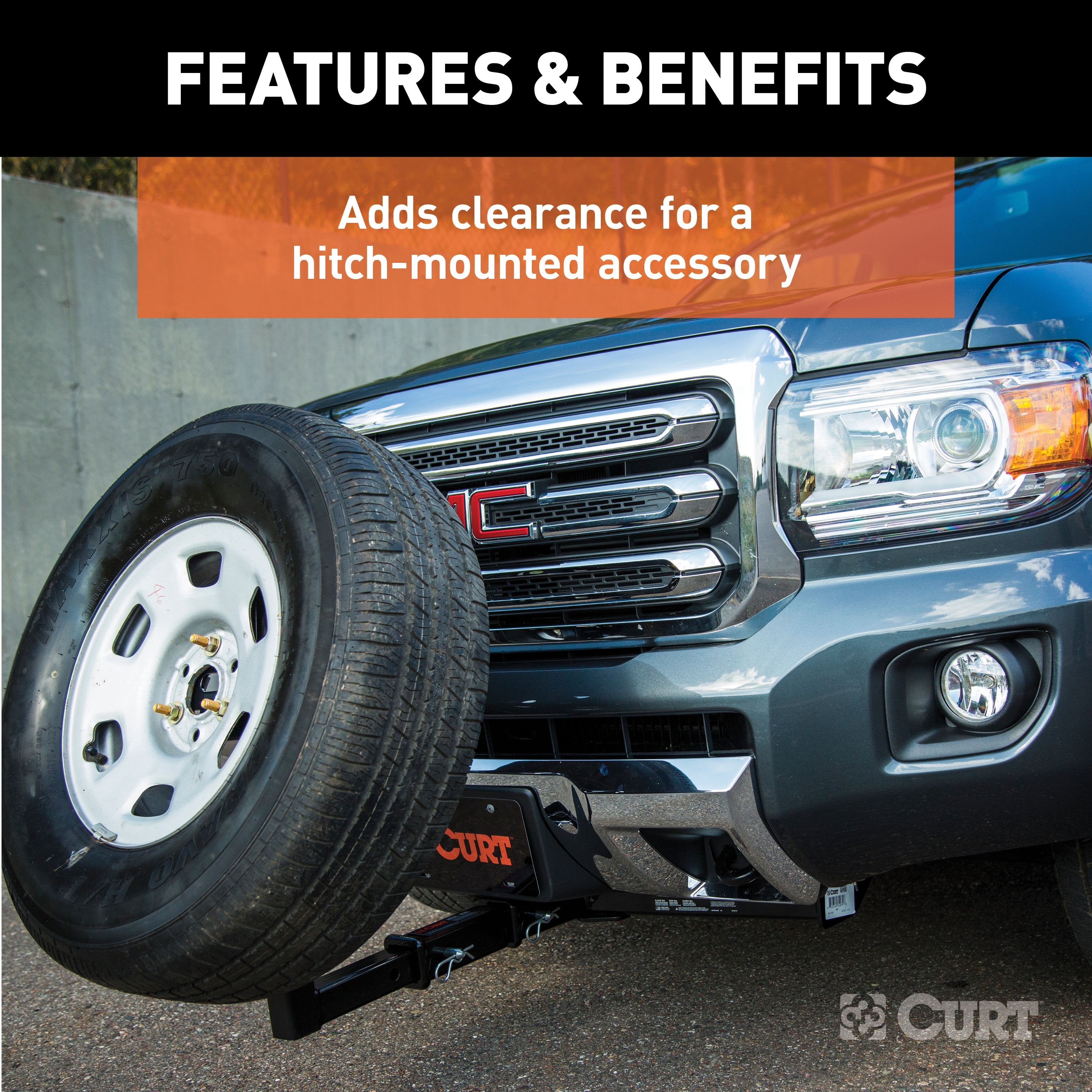 CURT 8-Inch Long Trailer Hitch Extension with Solid Shank for 2-Inch Receiver, 3,500 lbs Model 45791