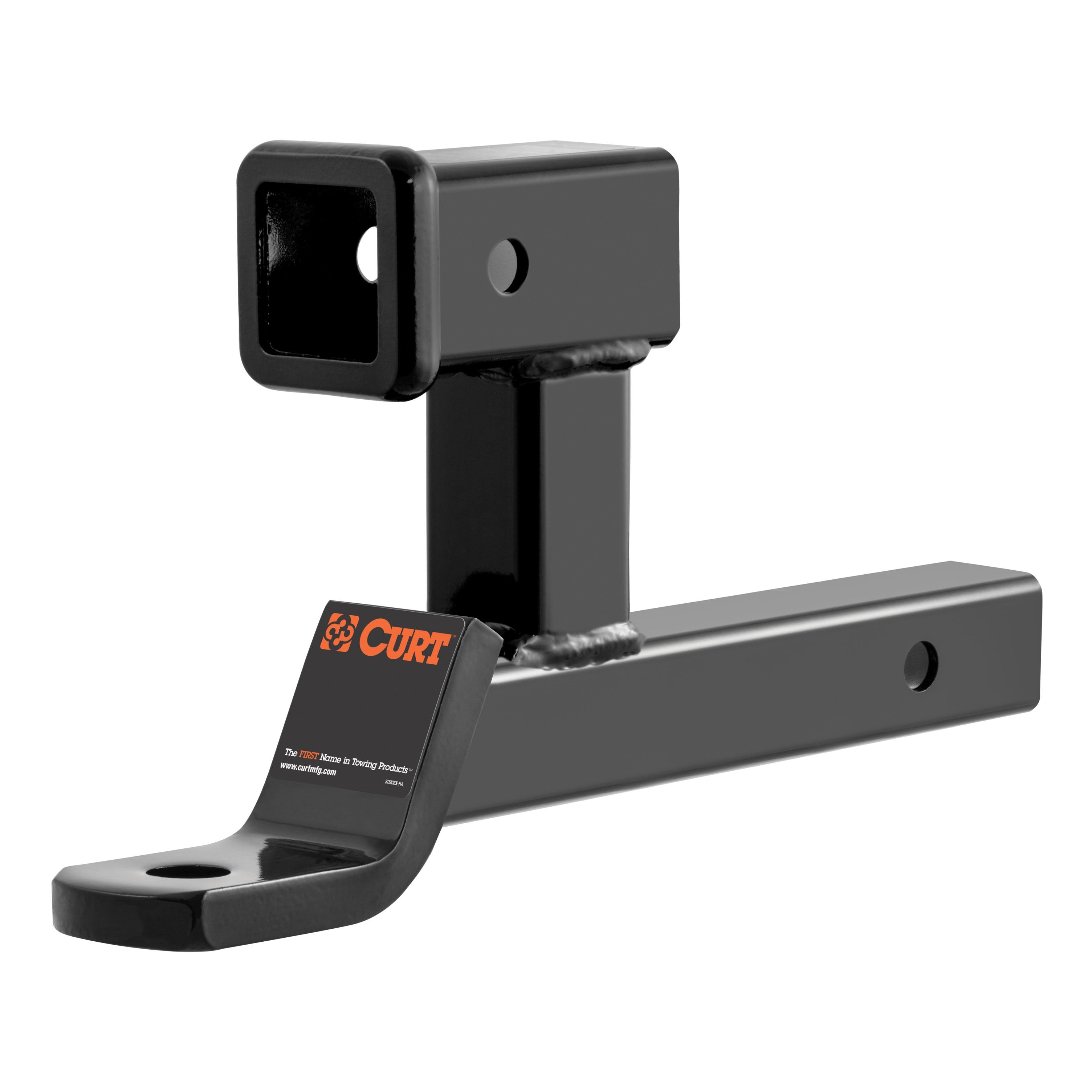 CURT Trailer Hitch Ball Mount, 2-Inch Receivers, 7,500 lbs, 1-Inch Hole, 2-In Drop Model 45810