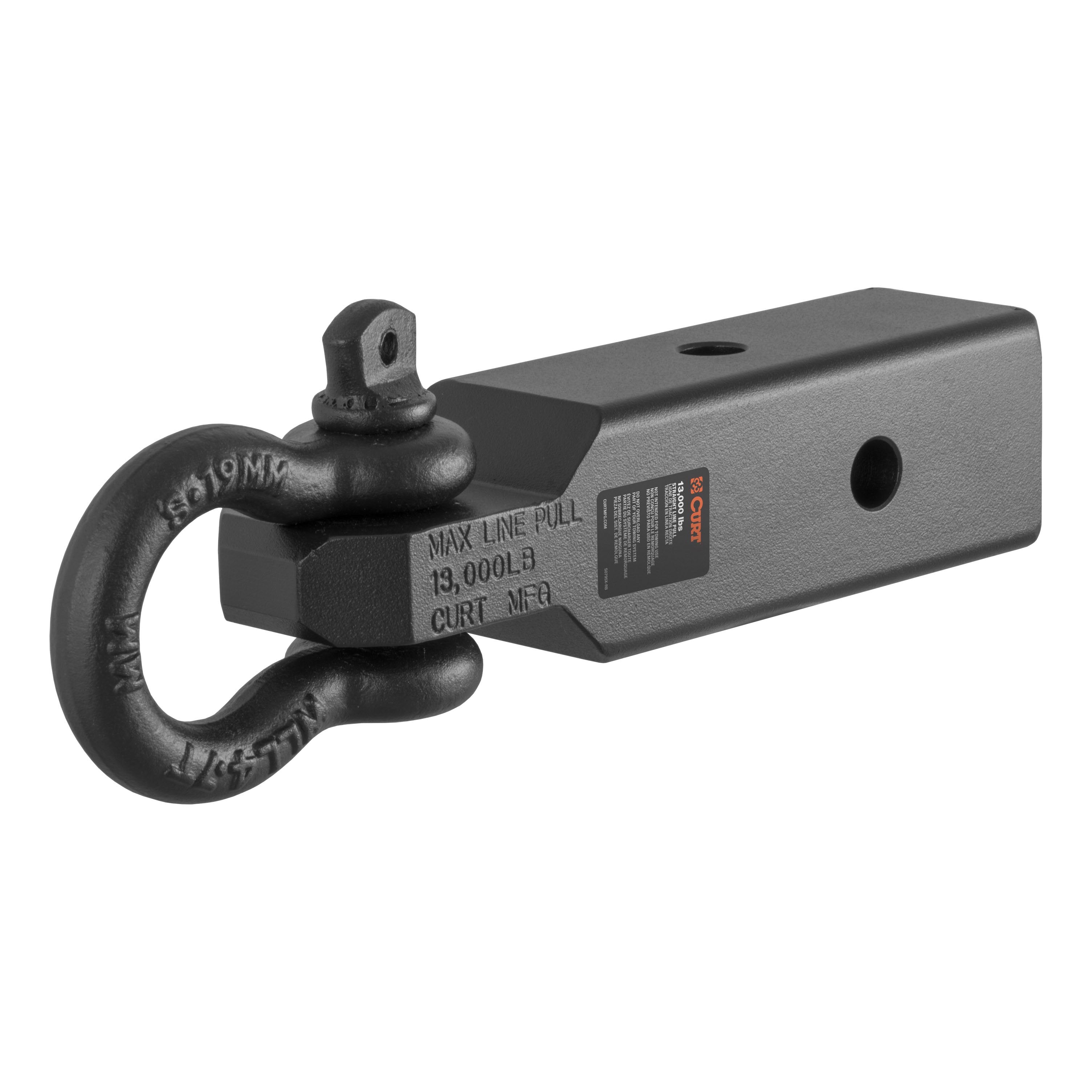 CURT D-Ring Shackle Mount Trailer Hitch, Fits 2-1/2-Inch Receiver, 13,000 lbs Model 45831