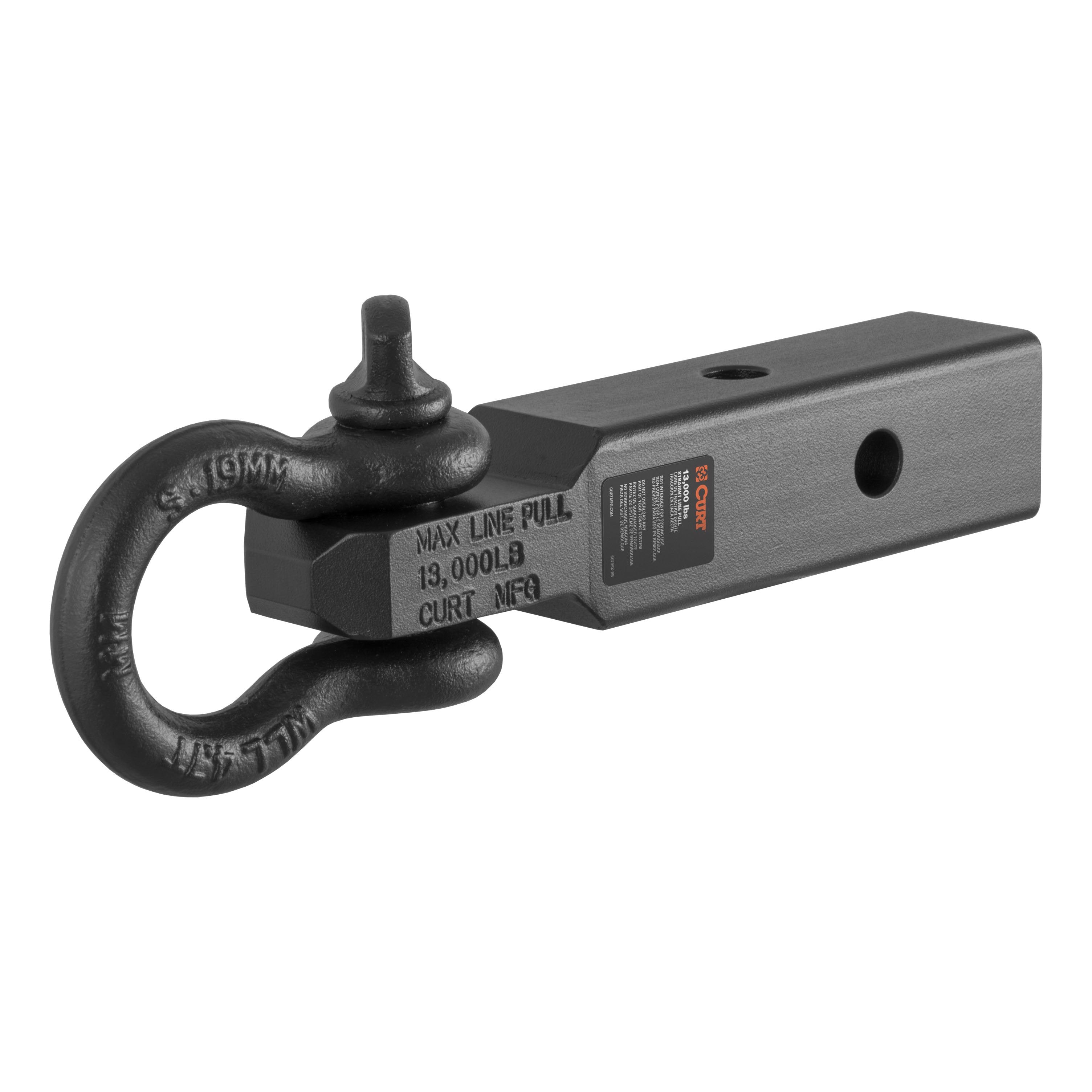 CURT D-Ring Shackle Mount Trailer Hitch, Fits 2-Inch Receiver, 13,000 lbs Model 45832