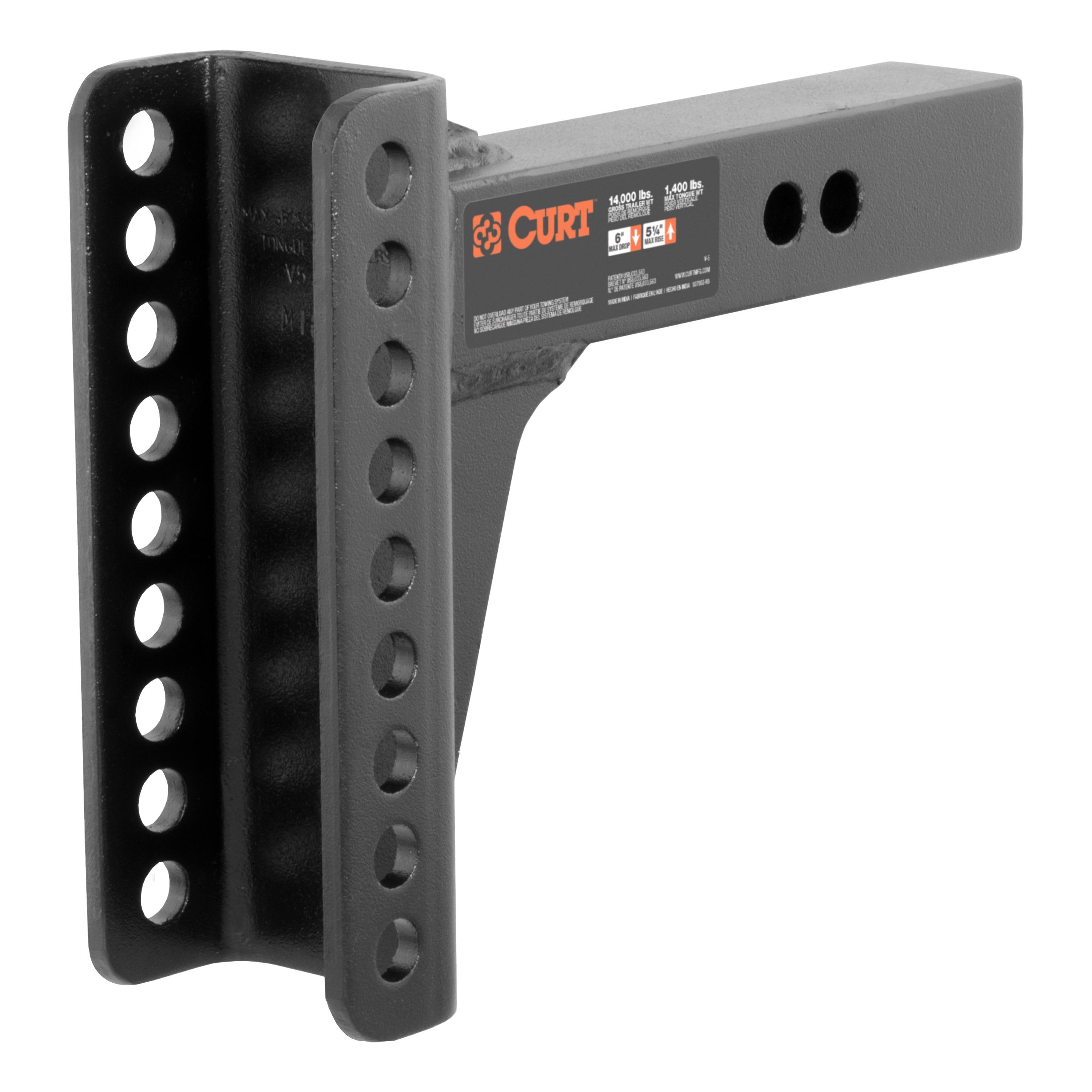 CURT Replacement Shank for Adjustable Trailer Hitch Ball Mount #45900 or #45907, Fits 2-Inch Receiver Model 45910