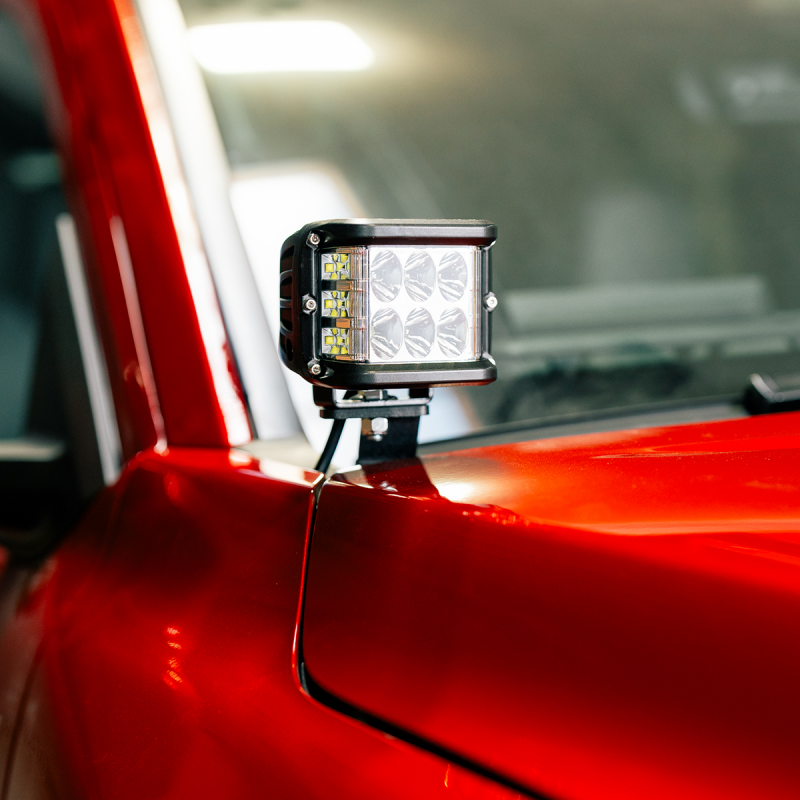 Cali Raised 2024+ Toyota Tacoma Ditch Light Bracket Kit - 2 27W Side Projecting Led Pods/Toyota OEM