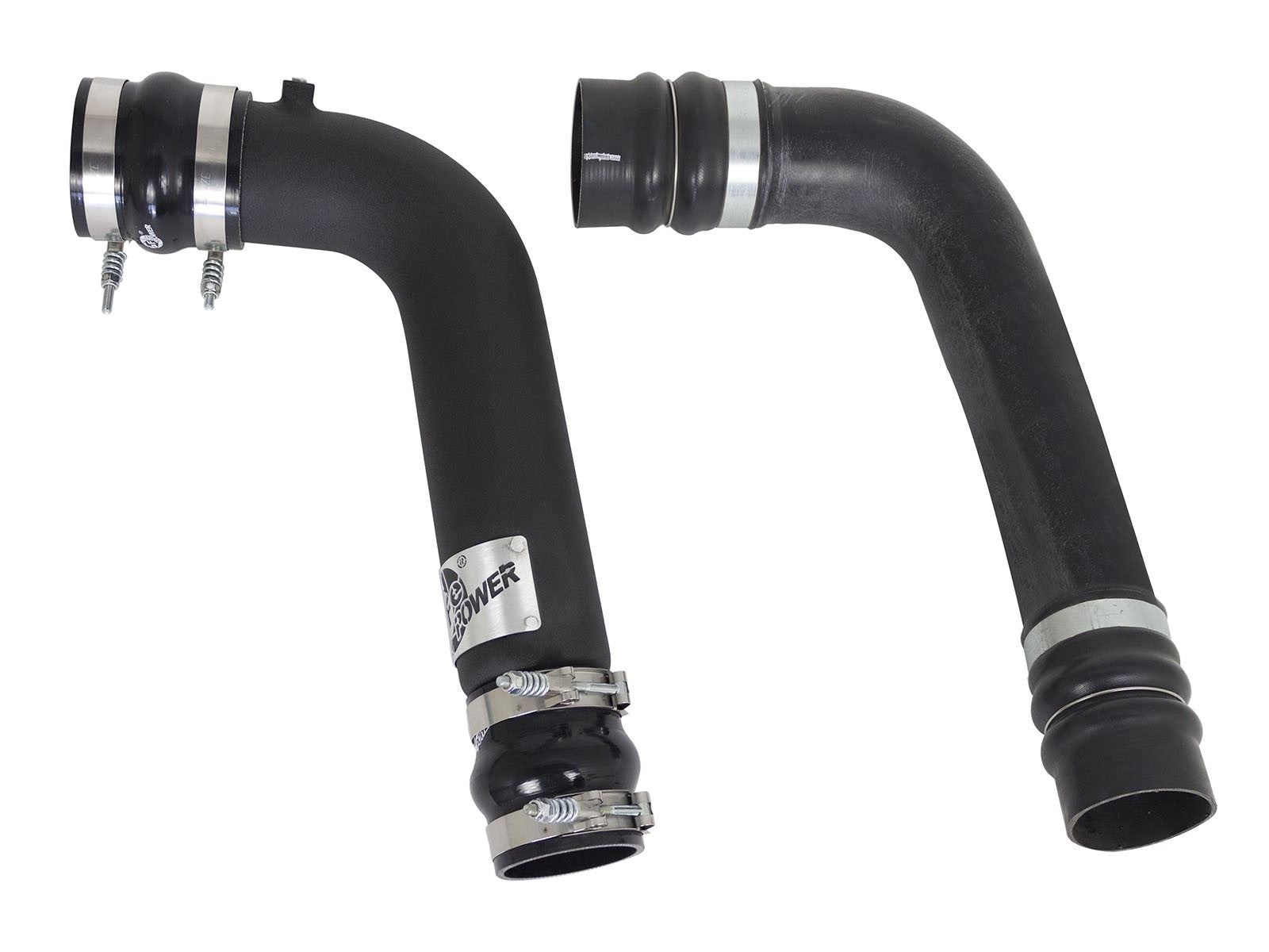 BladeRunner 3 Inch & 3-1/2 Inch Aluminum Hot and Cold Charge Pipe Kit Black Dodge Diesel Trucks 07.5-09 L6-6.7L (td) aFe Power