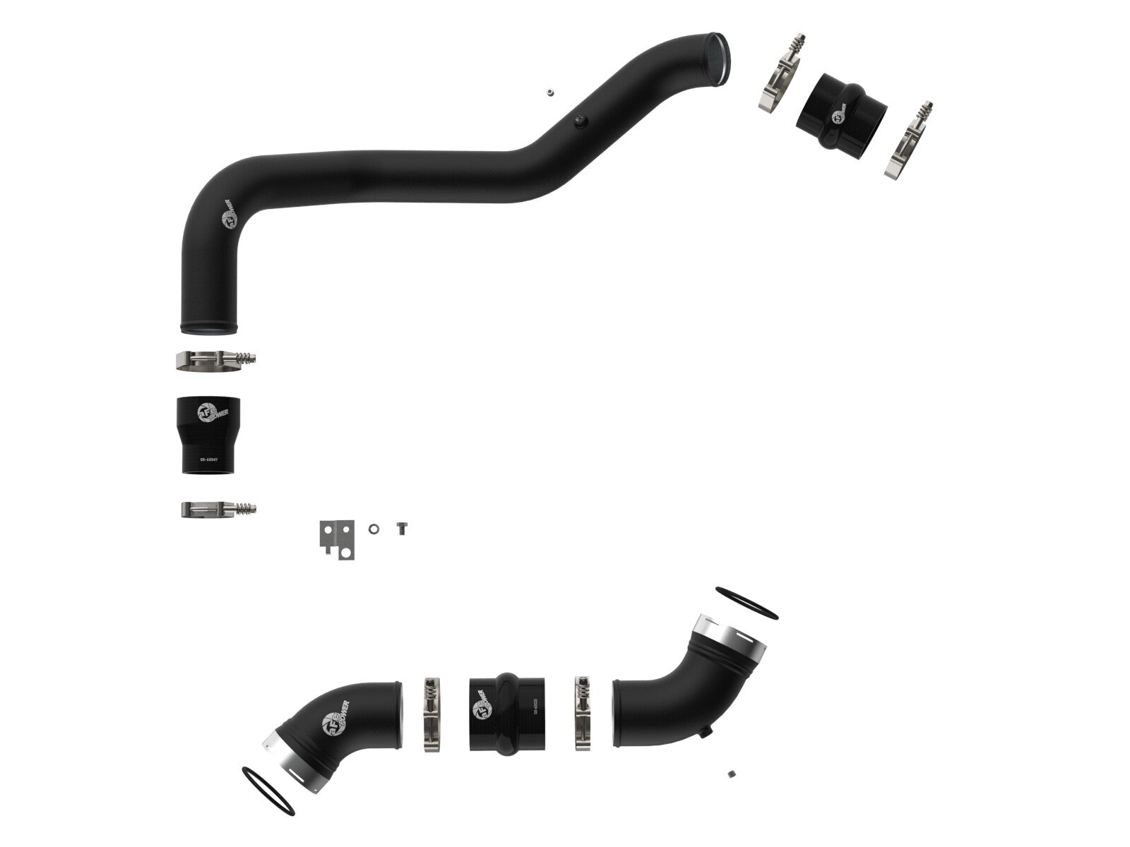BladeRunner 3 Inch & 3-1/2 Inch Aluminum Hot and Cold Charge Pipe Kit GM Diesel Trucks 06-10 V8-6.6L (td) Lbz/Lmm aFe Power