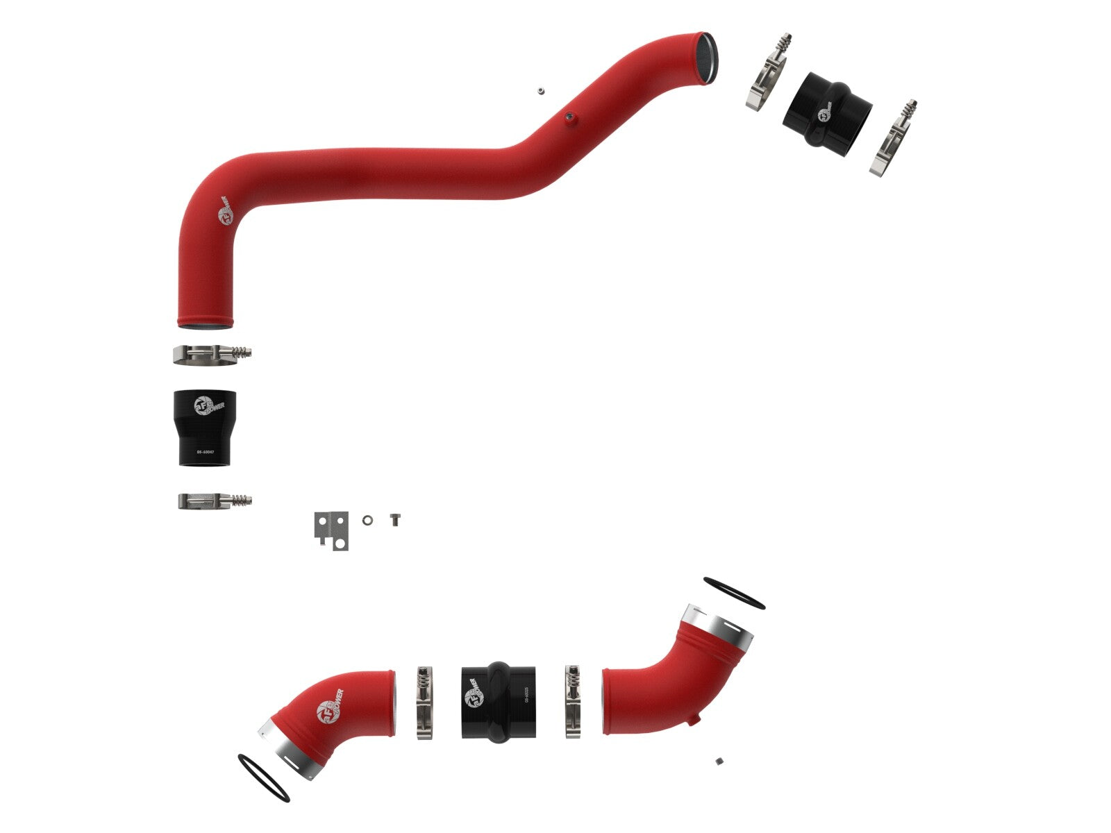BladeRunner 3 Inch & 3-1/2 Inch Aluminum Hot and Cold Charge Pipe Kit GM Diesel Trucks 06-10 V8-6.6L (td) Lbz/Lmm aFe Power