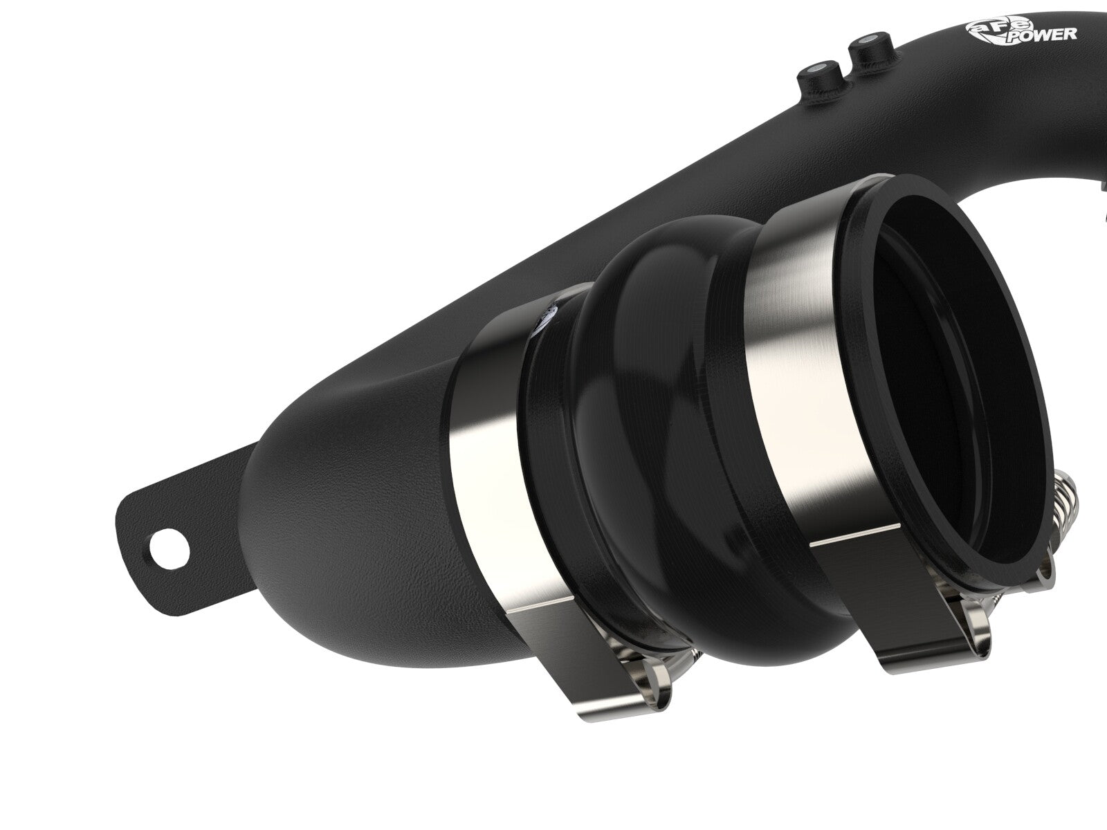 BladeRunner 3 Inch Aluminum Hot and Cold Charge Pipe Kit Black Ford Diesel Trucks 08-10 V8-6.4L (td) aFe Power