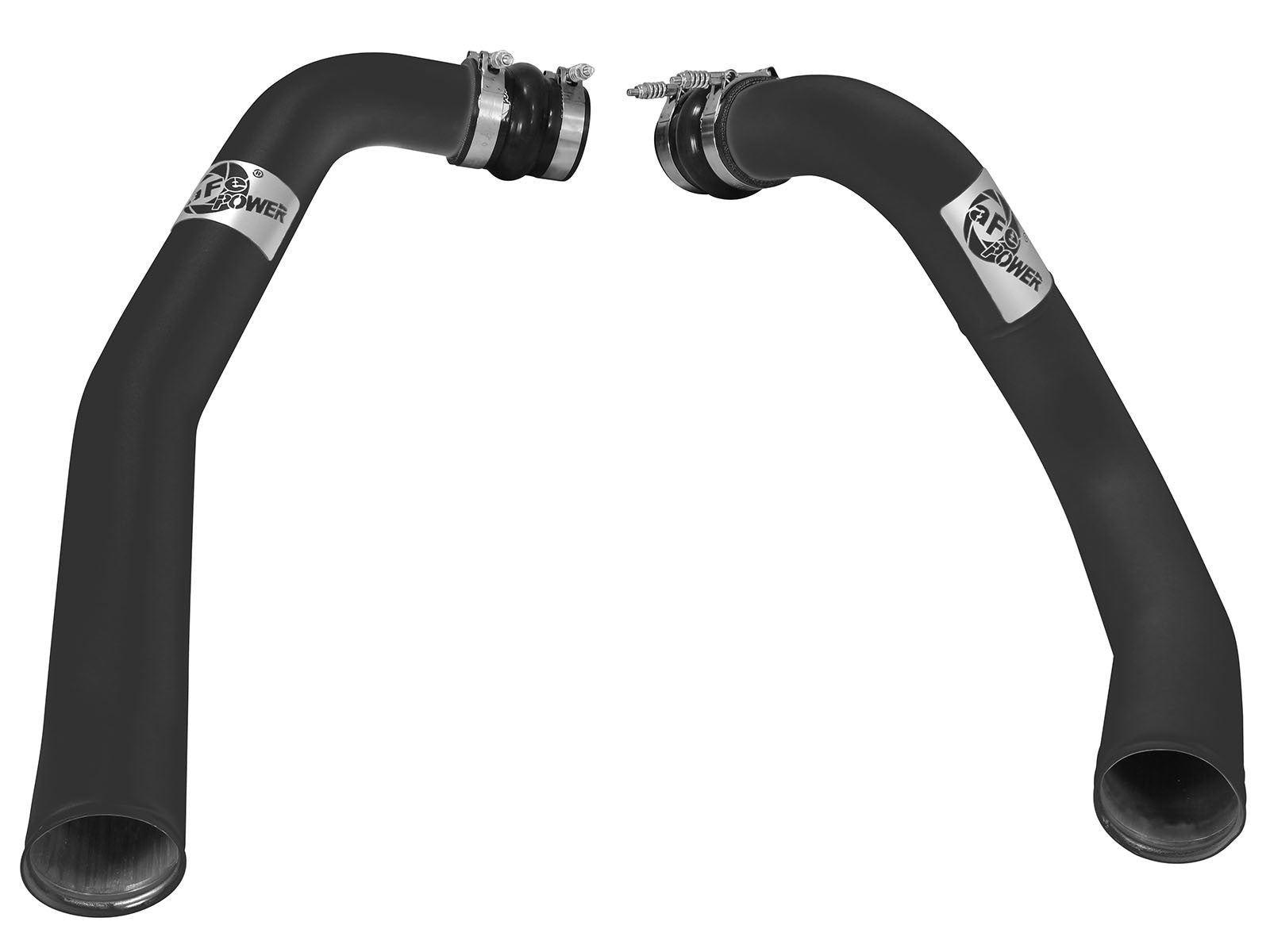 BladeRunner 3 Inch Aluminum Hot and Cold Charge Pipe Kit Black Ford Diesel Trucks 99-03 V8-7.3L (td) aFe Power