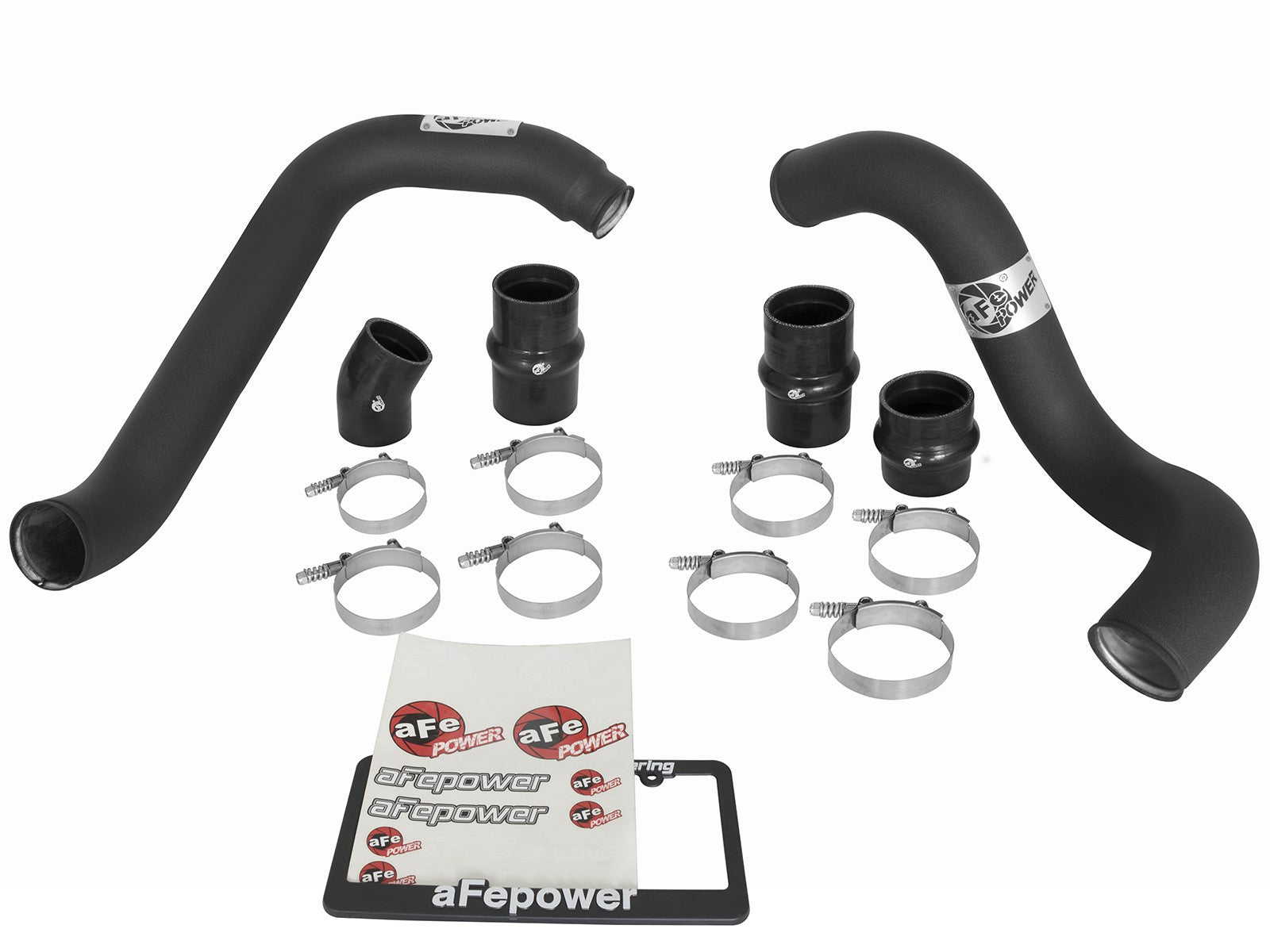 BladeRunner GT Series Intercooler Kit w/ Tubes Black Ford Diesel Trucks 03-07 V8-6.0L (td) aFe Power
