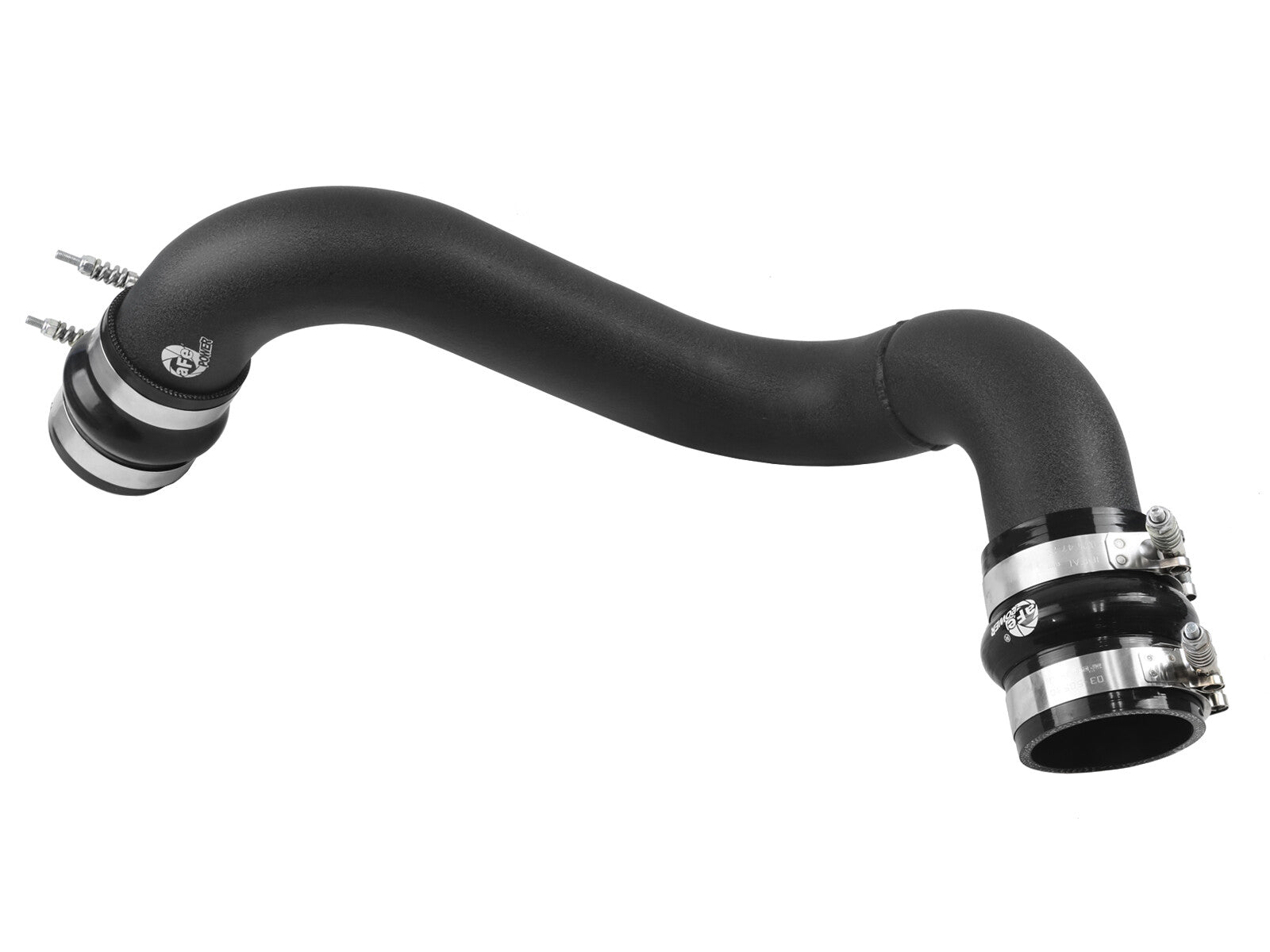 BladeRunner 3 Inch Aluminum Hot and Cold Charge Pipe Kit Black Ford Diesel Trucks 03-07 V8-6.0L (td) aFe Power