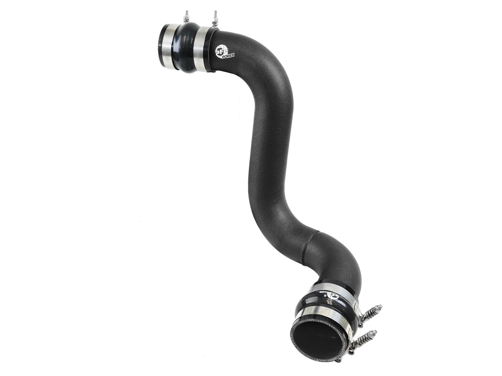 BladeRunner 3 Inch Aluminum Cold Charge Pipe Black Ford Diesel Trucks 03-07 V8-6.0L (td) aFe Power