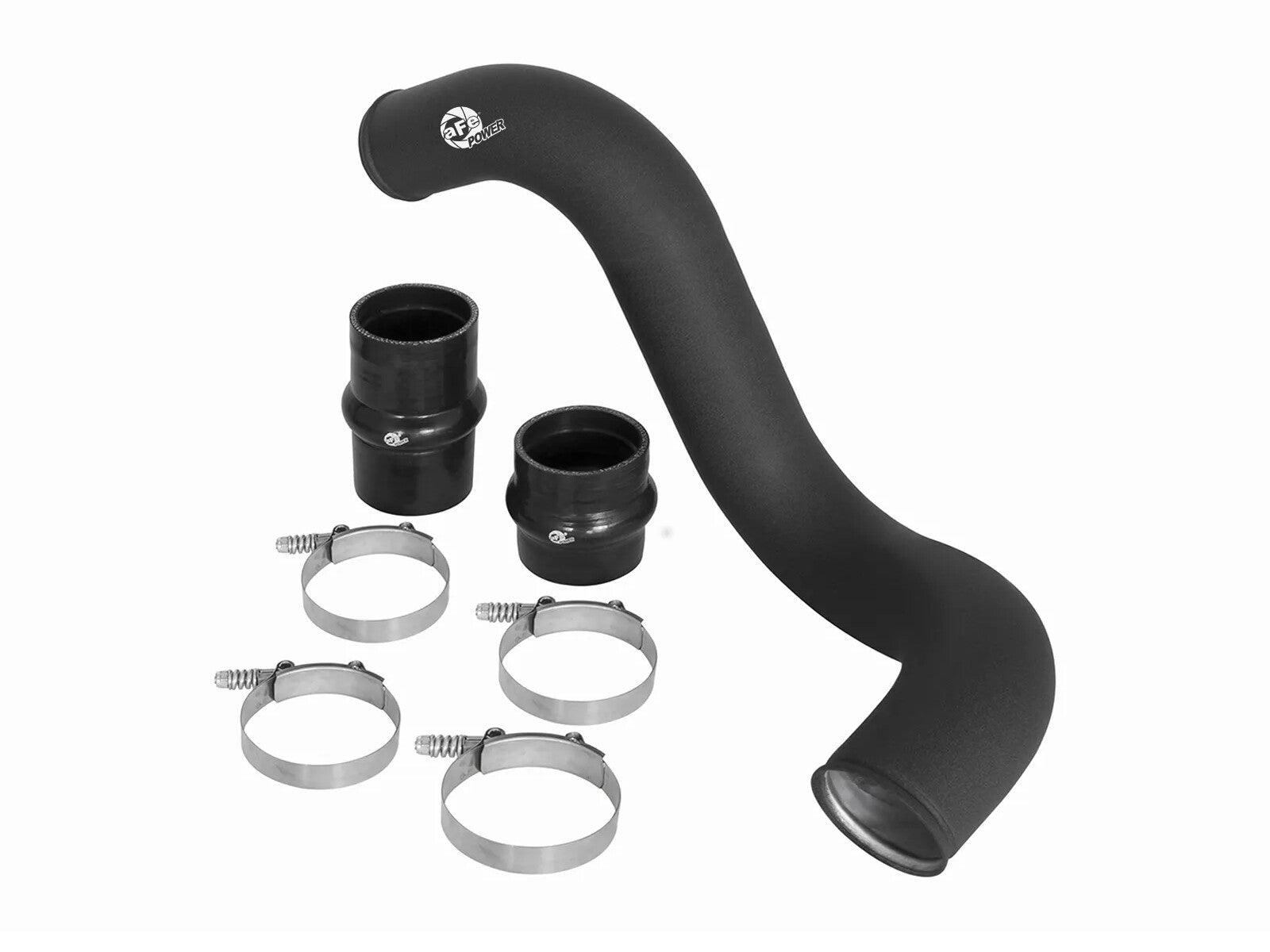 BladeRunner 3 Inch Aluminum Cold Charge Pipe Black Ford Diesel Trucks 03-07 V8-6.0L (td) aFe Power