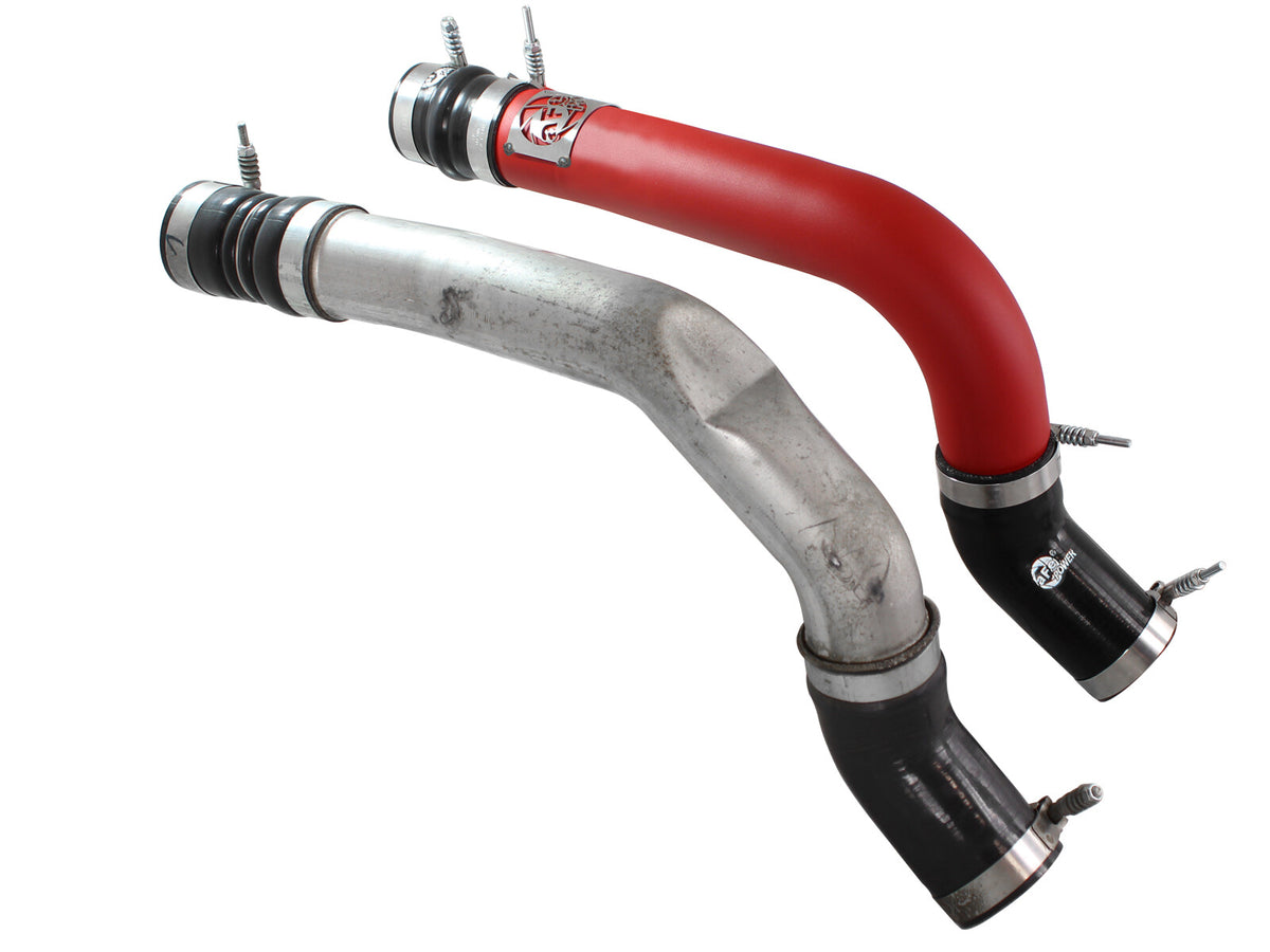BladeRunner 3 Inch Aluminum Hot and Cold Charge Pipe Kit Red Dodge Ram Diesel Trucks 13-18 L6-6.7L (td) aFe Power