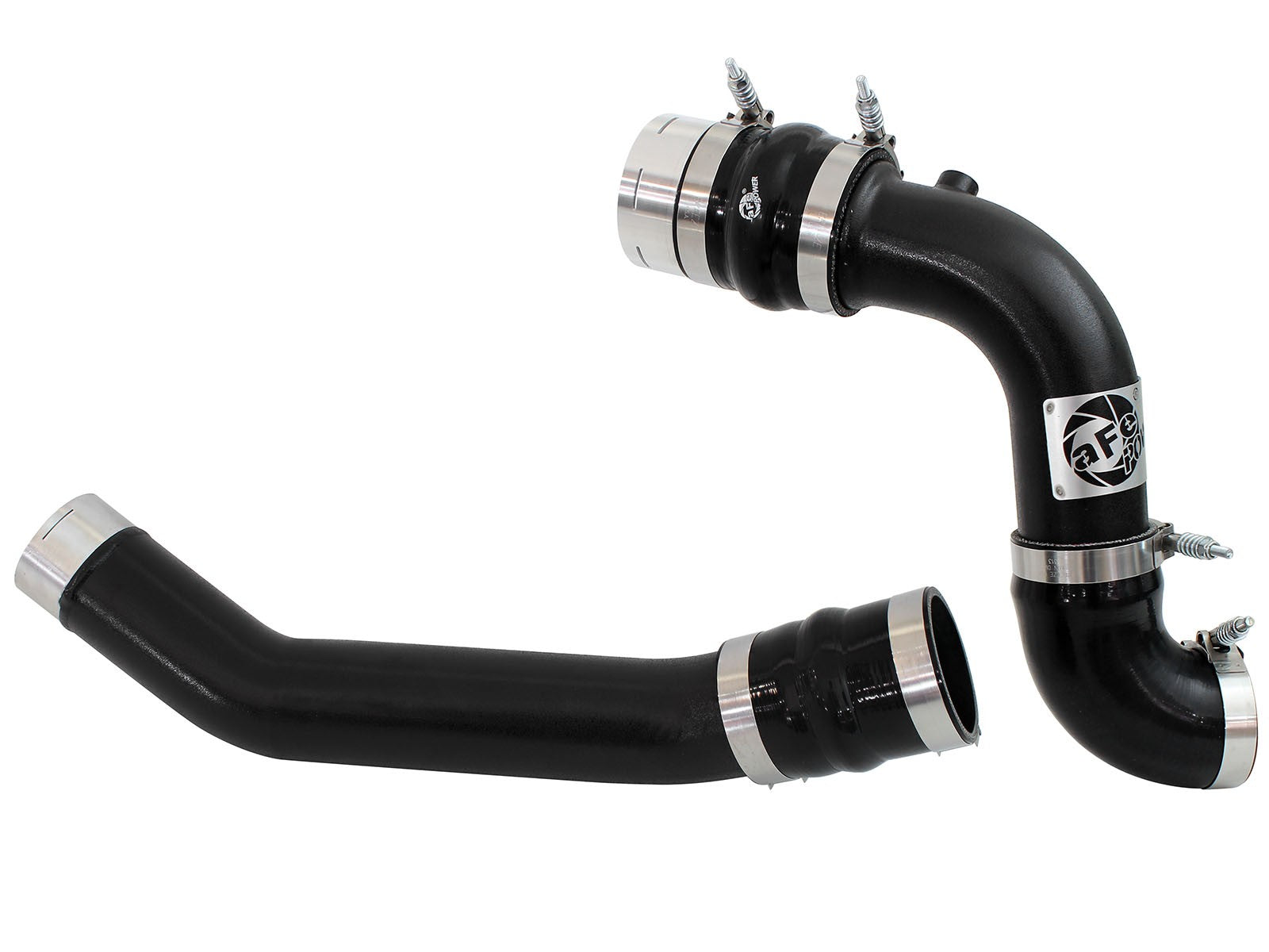 BladeRunner 3 Inch Aluminum Hot and Cold Charge Pipe Kit Black Ford Diesel Trucks 11-16 V8-6.7L (td) aFe Power
