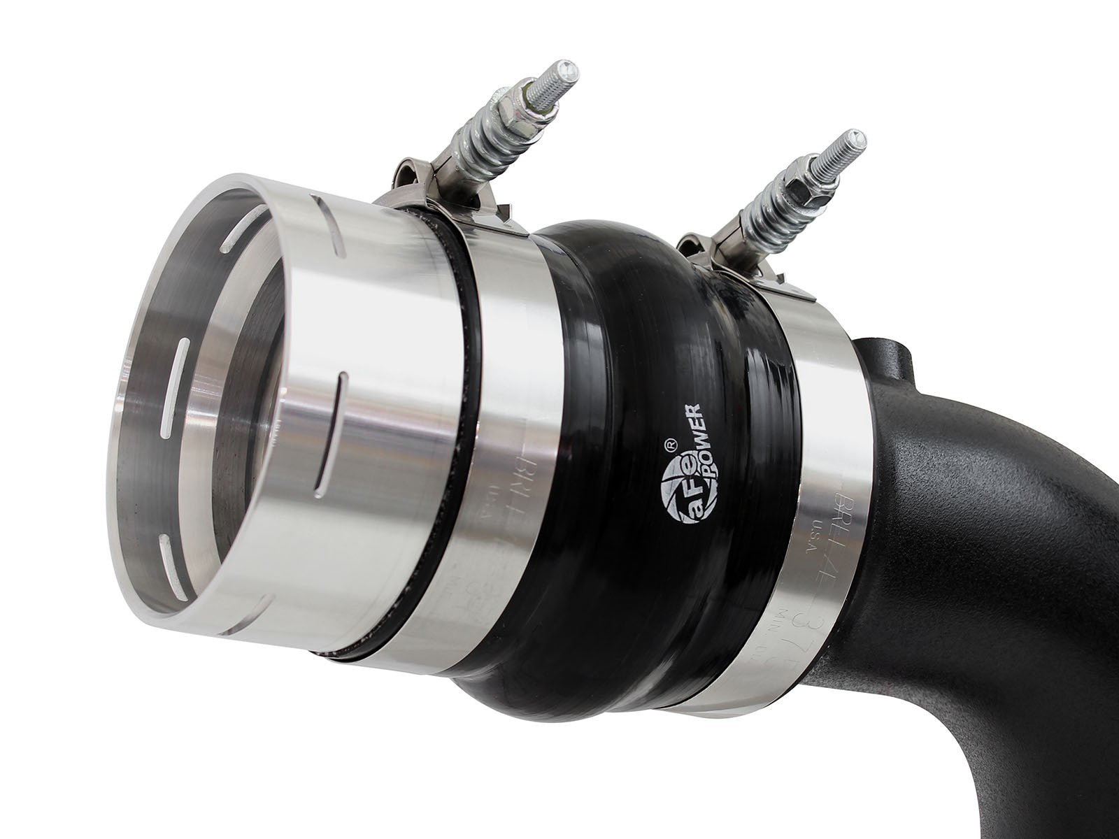 BladeRunner 3 Inch Aluminum Hot and Cold Charge Pipe Kit Black Ford Diesel Trucks 11-16 V8-6.7L (td) aFe Power