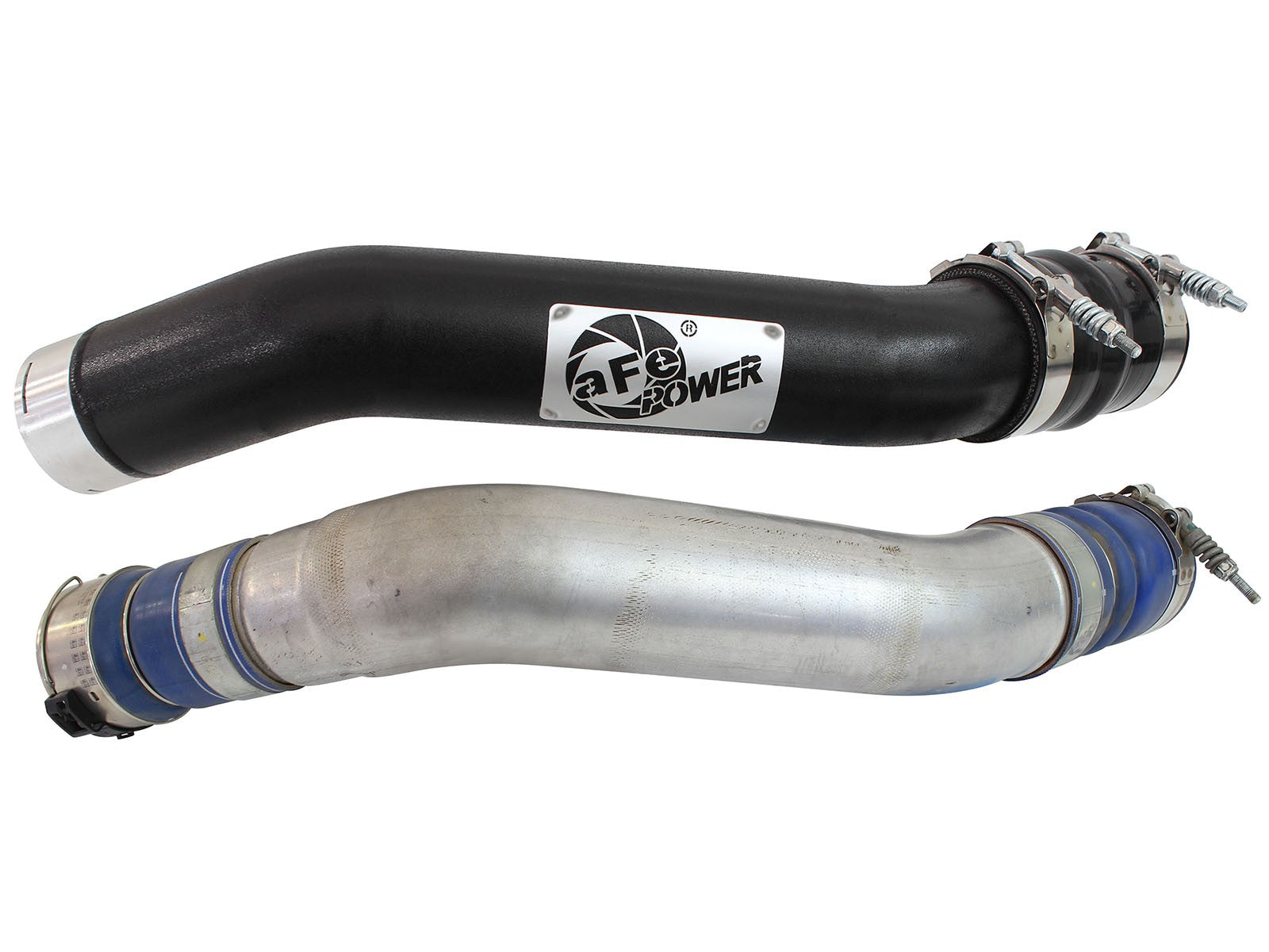 BladeRunner 3 Inch Aluminum Hot Charge Pipe Black Ford Diesel Trucks 11-16 V8-6.7L (td) aFe Power