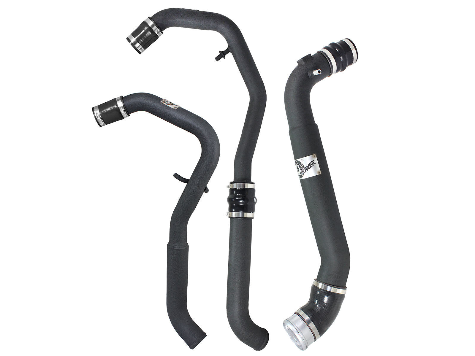 BladeRunner Aluminum Hot and Cold Charge Pipe Kit Black Ford F-150 15-19 V6-2.7L (tt) aFe Power