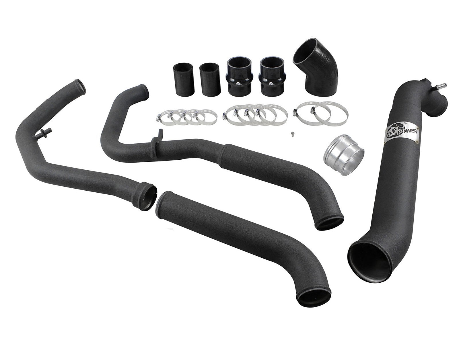 BladeRunner Aluminum Hot and Cold Charge Pipe Kit Black Ford F-150 15-19 V6-2.7L (tt) aFe Power