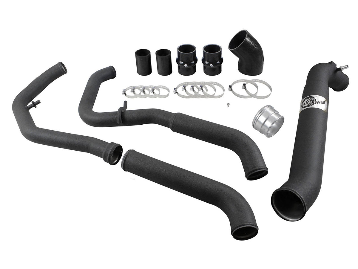 BladeRunner Aluminum Hot and Cold Charge Pipe Kit Black Ford F-150 15-19 V6-2.7L (tt) aFe Power