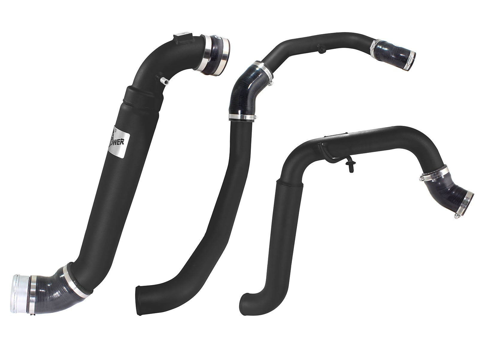 BladeRunner Aluminum Hot and Cold Charge Pipe Kit Black Ford F-150 15-19 V6-3.5L (tt) aFe Power