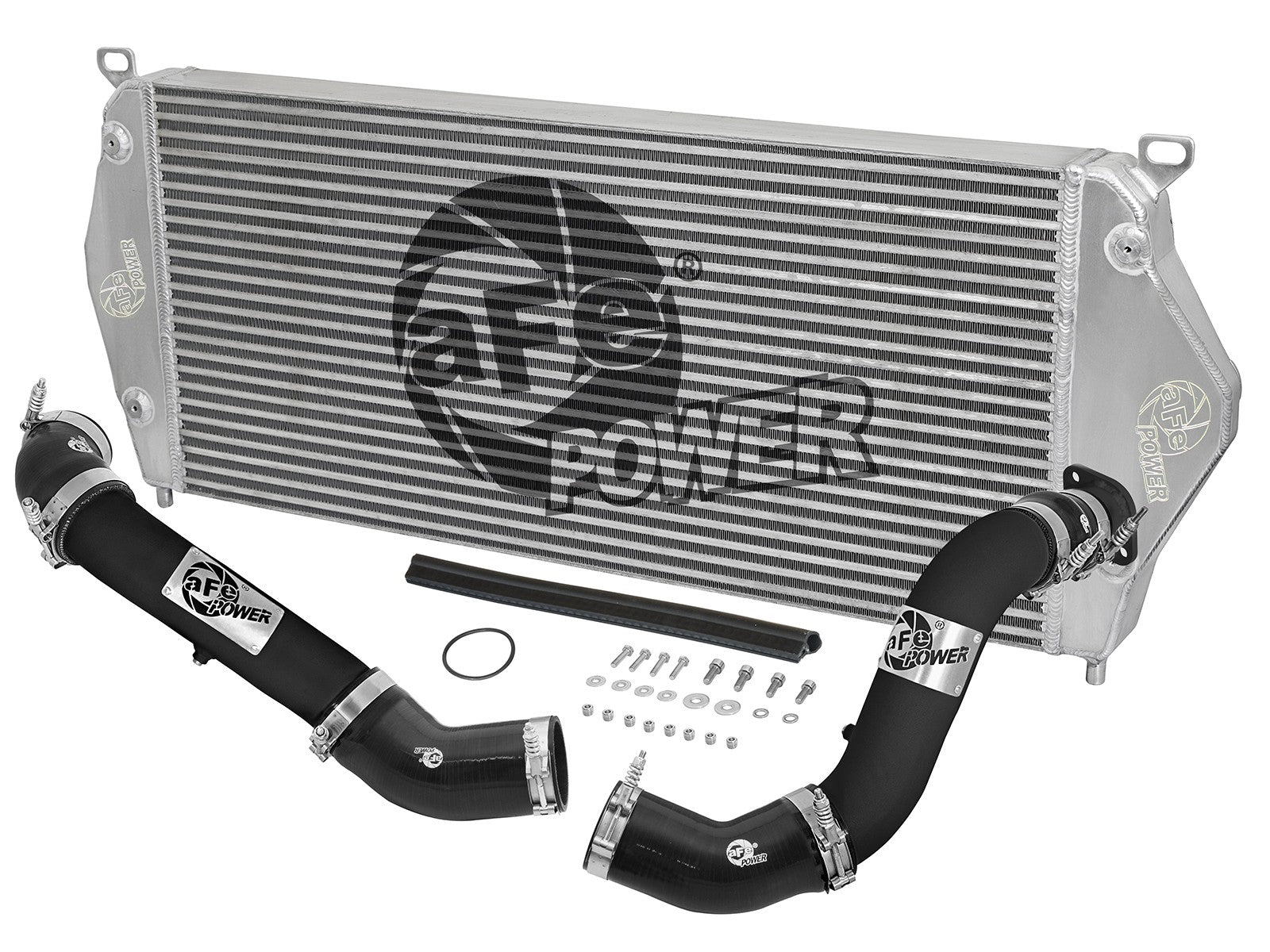 BladeRunner GT Series Intercooler Kit w/ Tubes Black Nissan Titan Xd 16-19 V8-5.0L (td) aFe Power