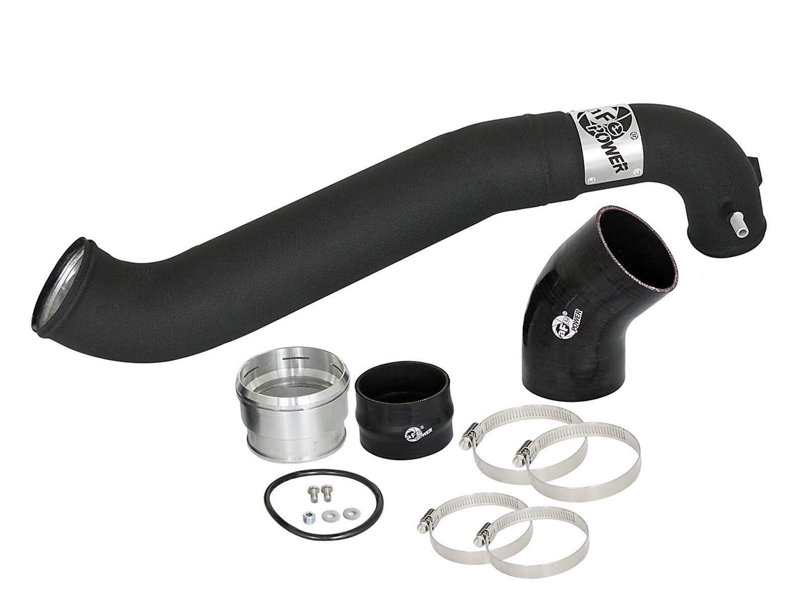 BladeRunner 3-1/2 Inch to 3 Inch Aluminum Cold Charge Pipe Black Ford F-150 Raptor 17-19 V6-3.5L (tt) aFe Power