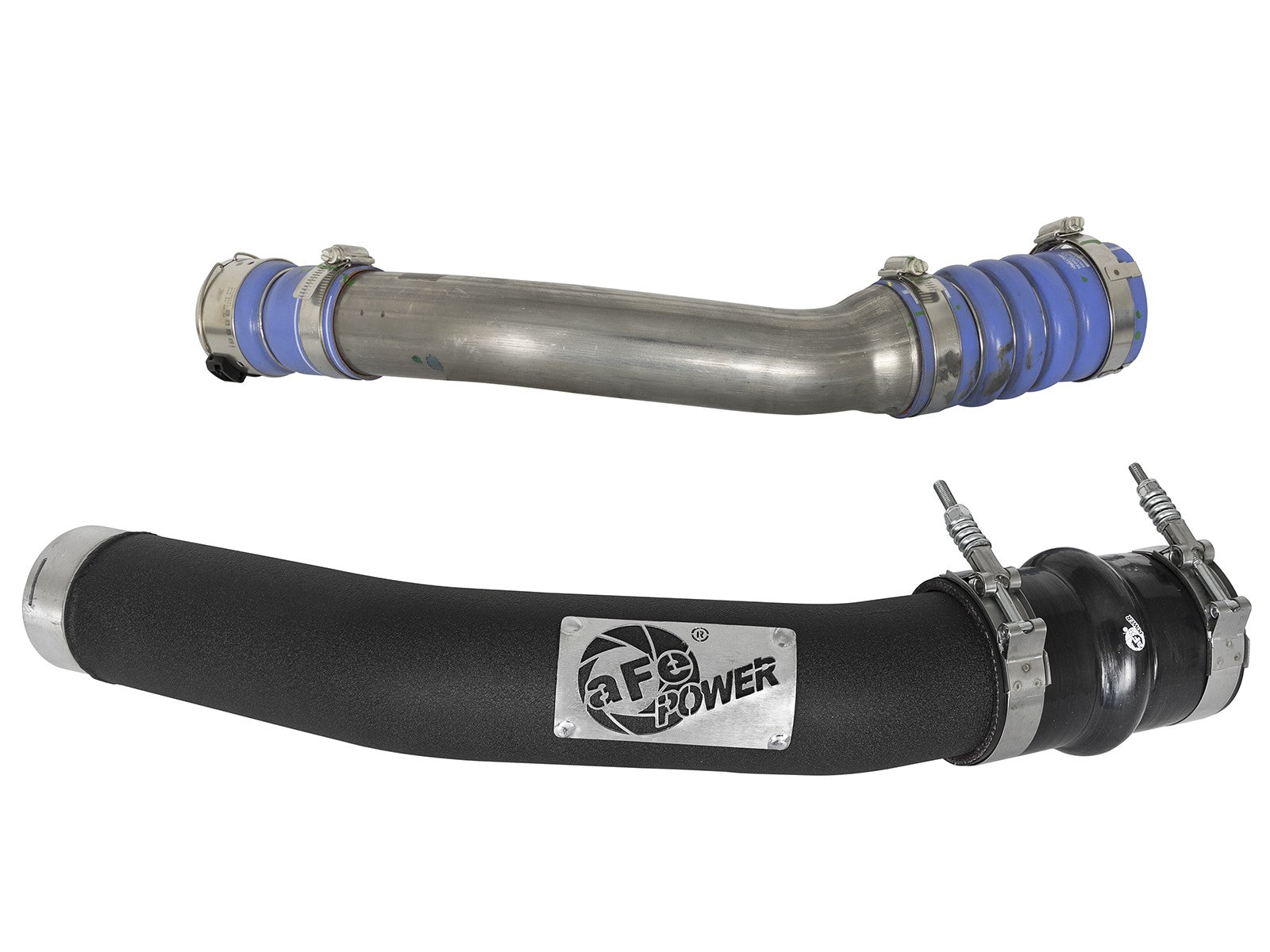 BladeRunner 3 Inch Aluminum Hot Charge Pipe Black Ford Diesel Trucks 17-22 V8-6.7L (td) aFe Power