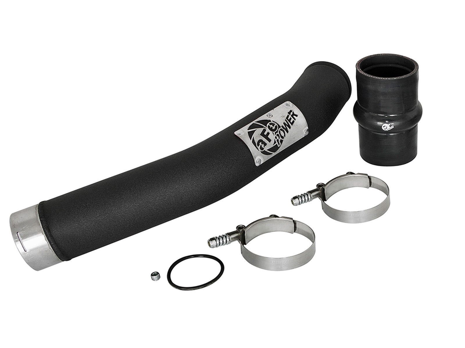 BladeRunner 3 Inch Aluminum Hot Charge Pipe Black Ford Diesel Trucks 17-22 V8-6.7L (td) aFe Power