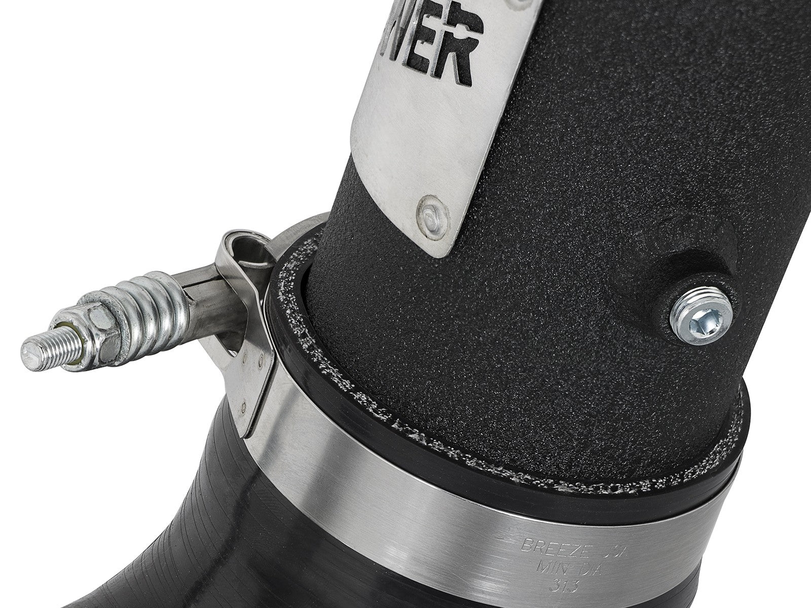 BladeRunner 3 Inch Aluminum Cold Charge Pipe Black Ford Diesel Trucks 17-22 V8-6.7L (td) aFe Power