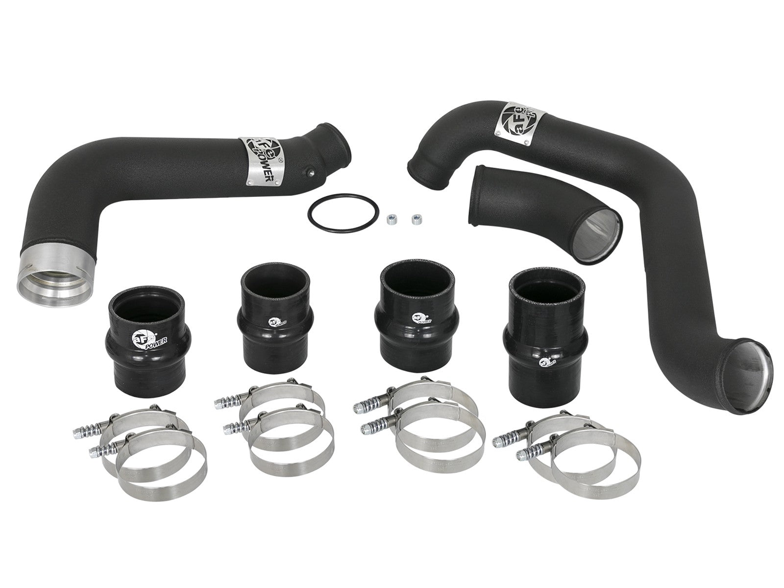 BladeRunner 3 Inch & 3-1/2 Inch Aluminum Hot and Cold Charge Pipe Kit Black GM Diesel Trucks 17-19 V8-6.6L (td) L5P aFe Power