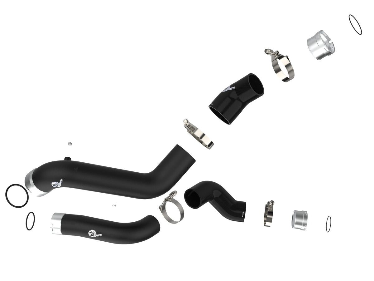 BladeRunner 2-1/2 Inch to 3 Inch Aluminum Hot and Cold Charge Pipe Kit Black GM Silverado/Sierra 1500 19-26 L4-2.7L (t) aFe Power