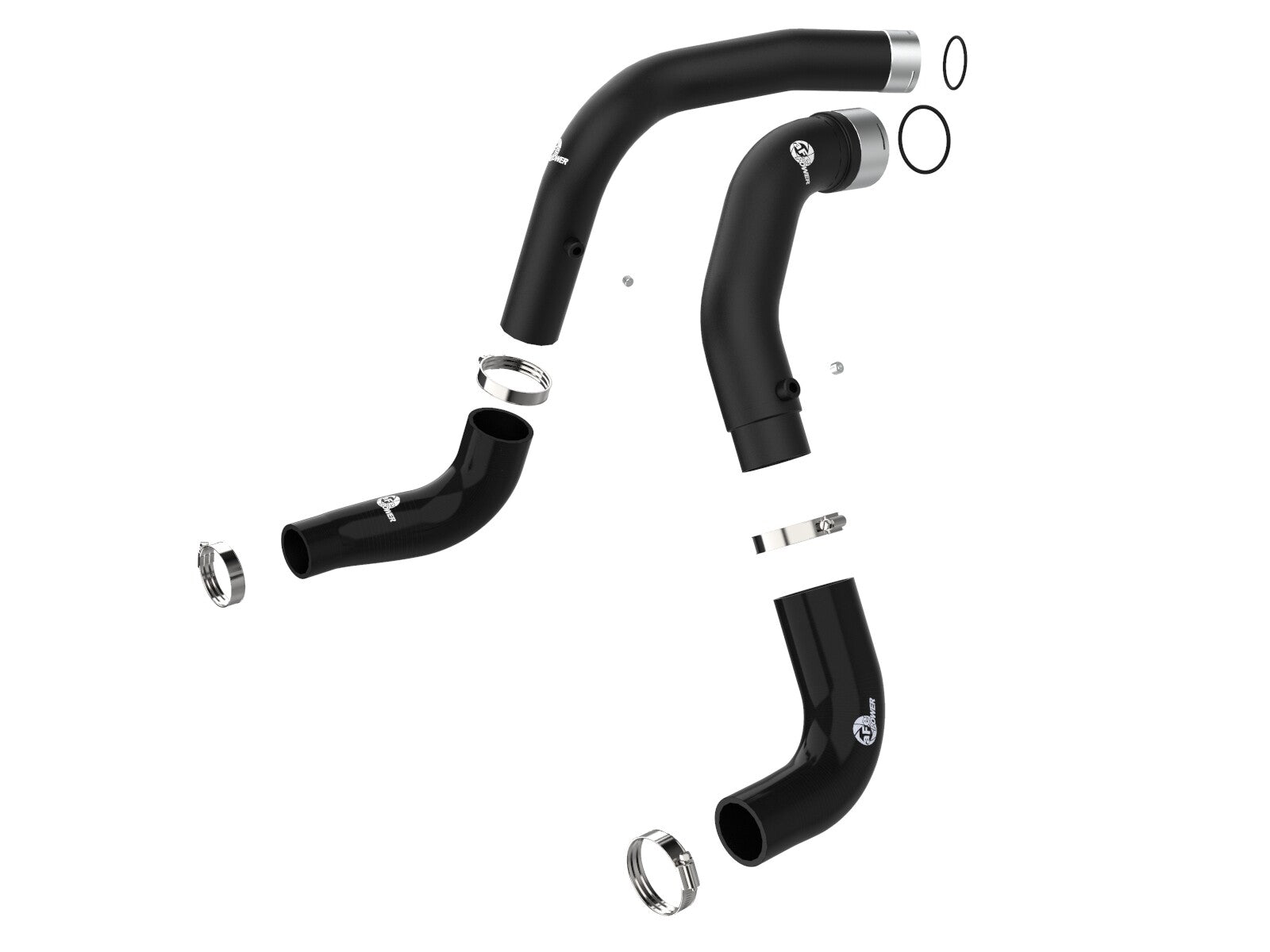 BladeRunner 3 Inch Aluminum Hot and Cold Charge Pipe Kit Black Jeep Wrangler (Jl) 20-23 V6-3.0L (td) EcoDiesel aFe Power