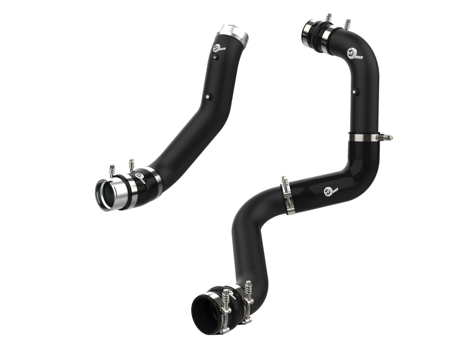 BladeRunner 3 Inch Aluminum Hot and Cold Charge Pipe Kit Black GM Diesel Trucks 20-23 V8-6.6L (td) L5P aFe Power