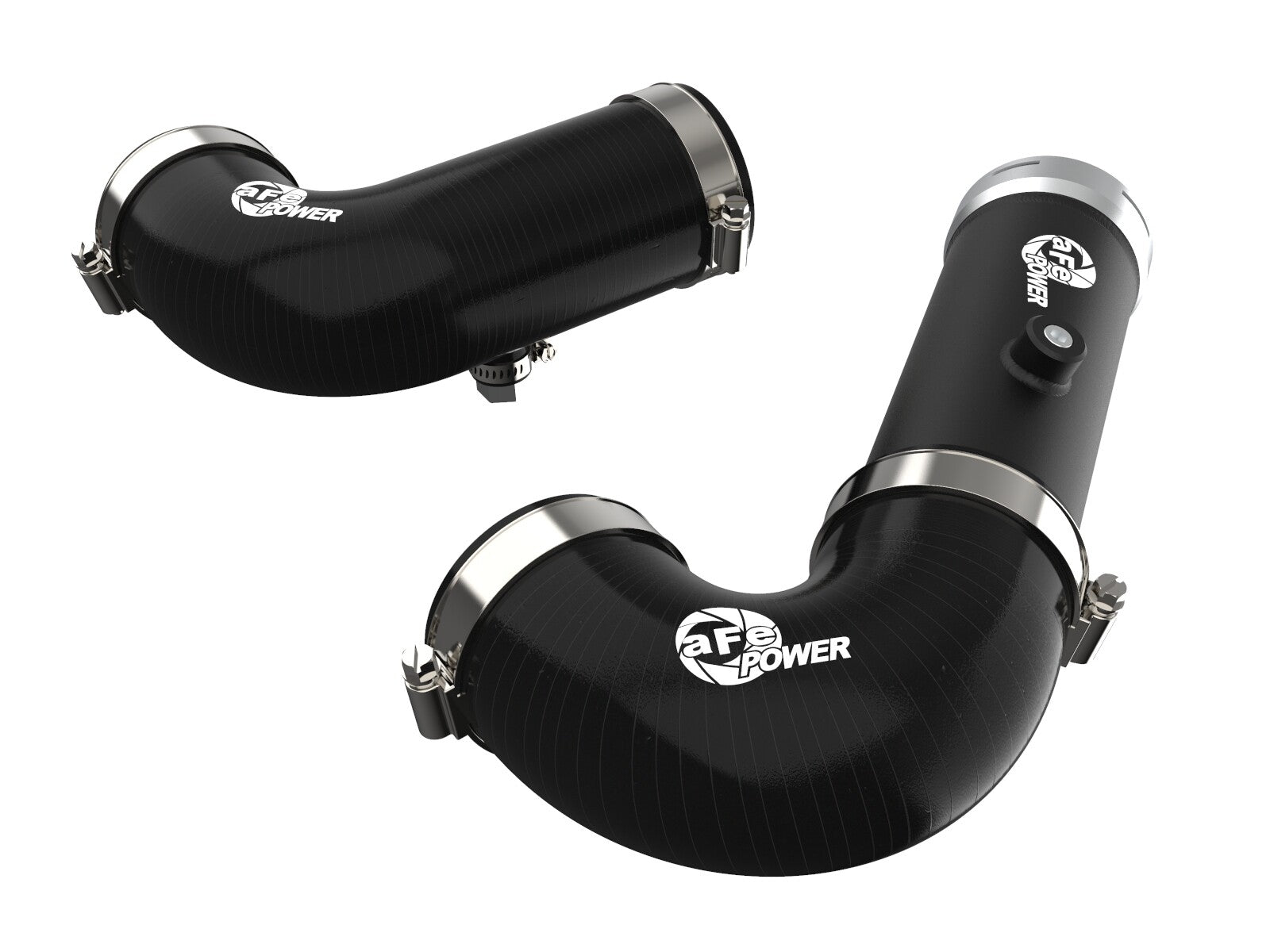 BladeRunner 3 Inch & 3-1/2 Inch Aluminum Hot and Cold Charge Pipe Kit Black GM Trucks/SUVs 20-26 L6-3.0L (td) LM2/LZ0 aFe Power