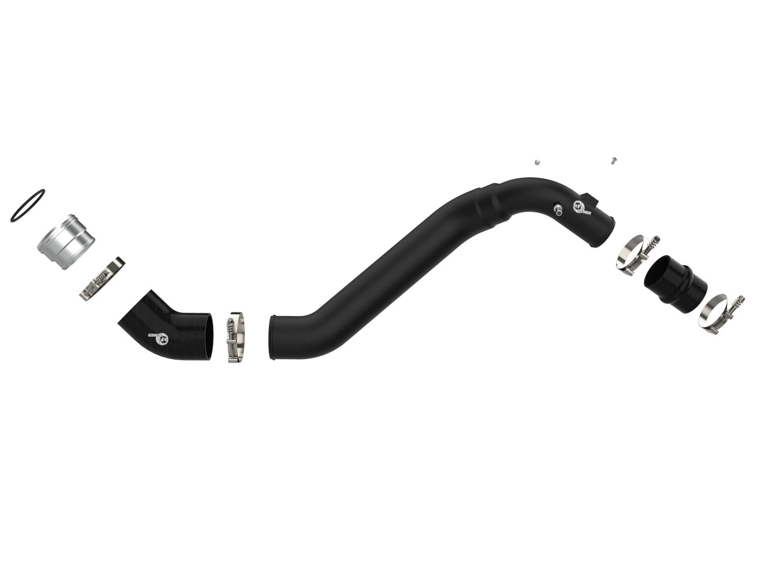 BladeRunner 3-1/2 Inch to 2-3/4 Inch Aluminum Cold Charge Pipe Black Ford F-150 21-26 V6-2.7L (tt) aFe Power