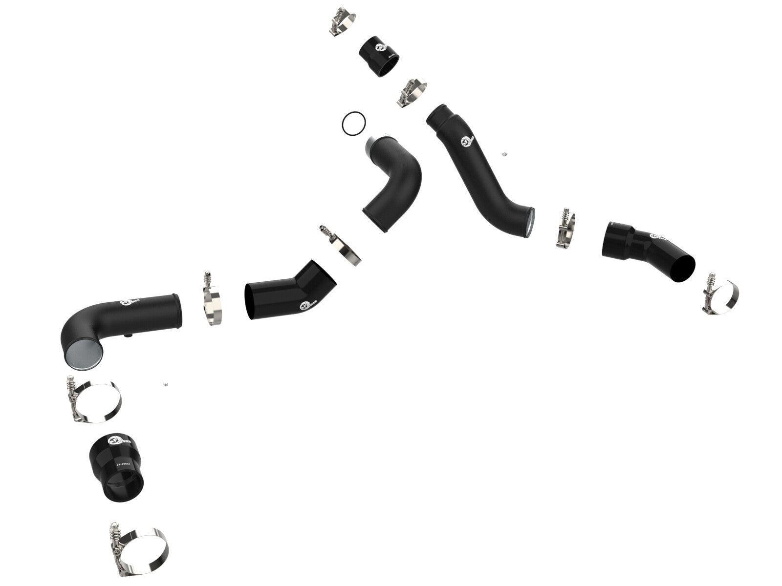 BladeRunner 2-1/2 Inch & 3 Inch Aluminum Hot and Cold Charge Pipe Kit Black Ram 1500 16-19 V6-3.0L (td) aFe Power