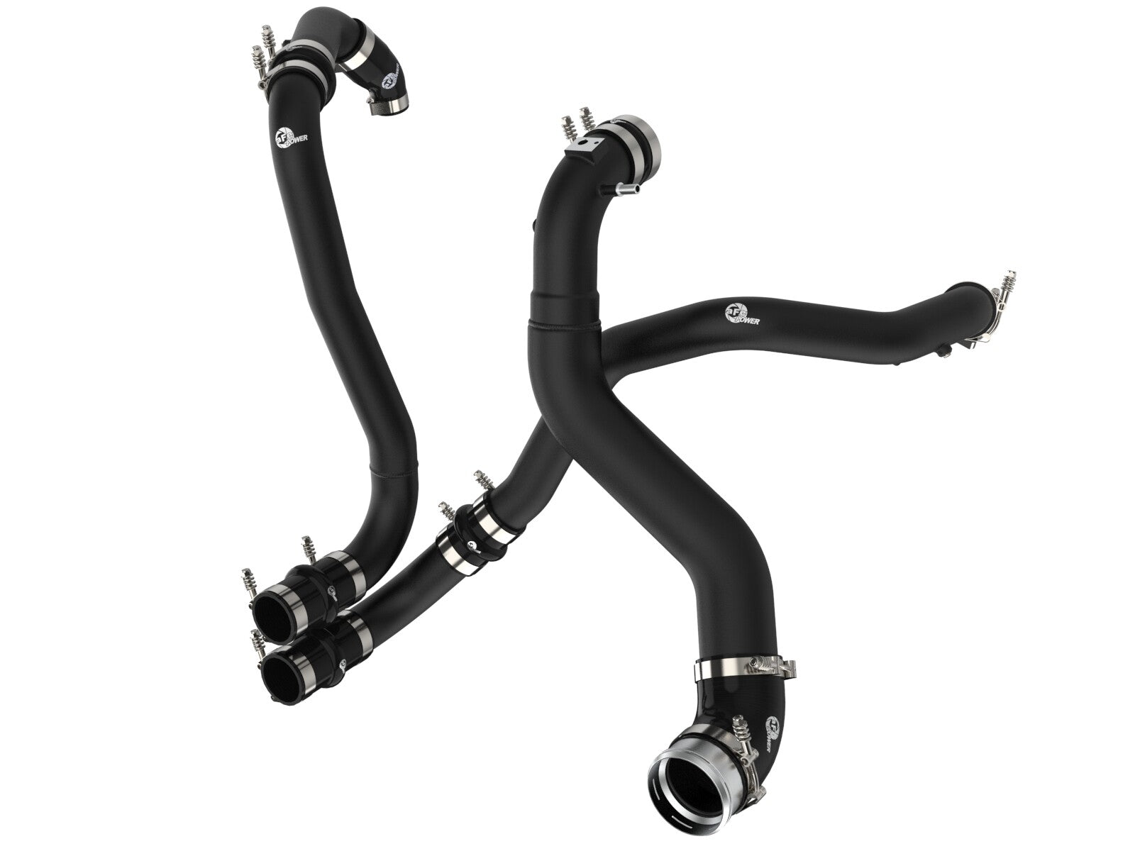 BladeRunner 3 Inch Aluminum Hot and Cold Charge Pipe Kit Black Ford F-150/Raptor 21-26 V6-3.5L (tt) aFe Power
